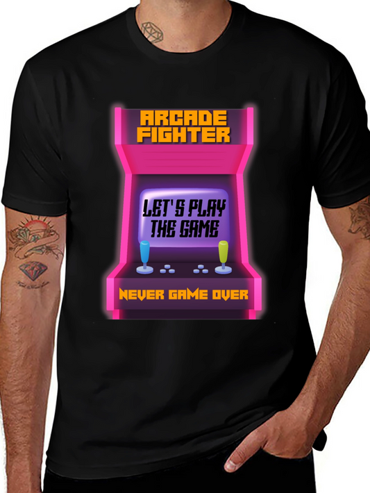 Arcade Fighter Gamer T-Shirt - Never Game Over!