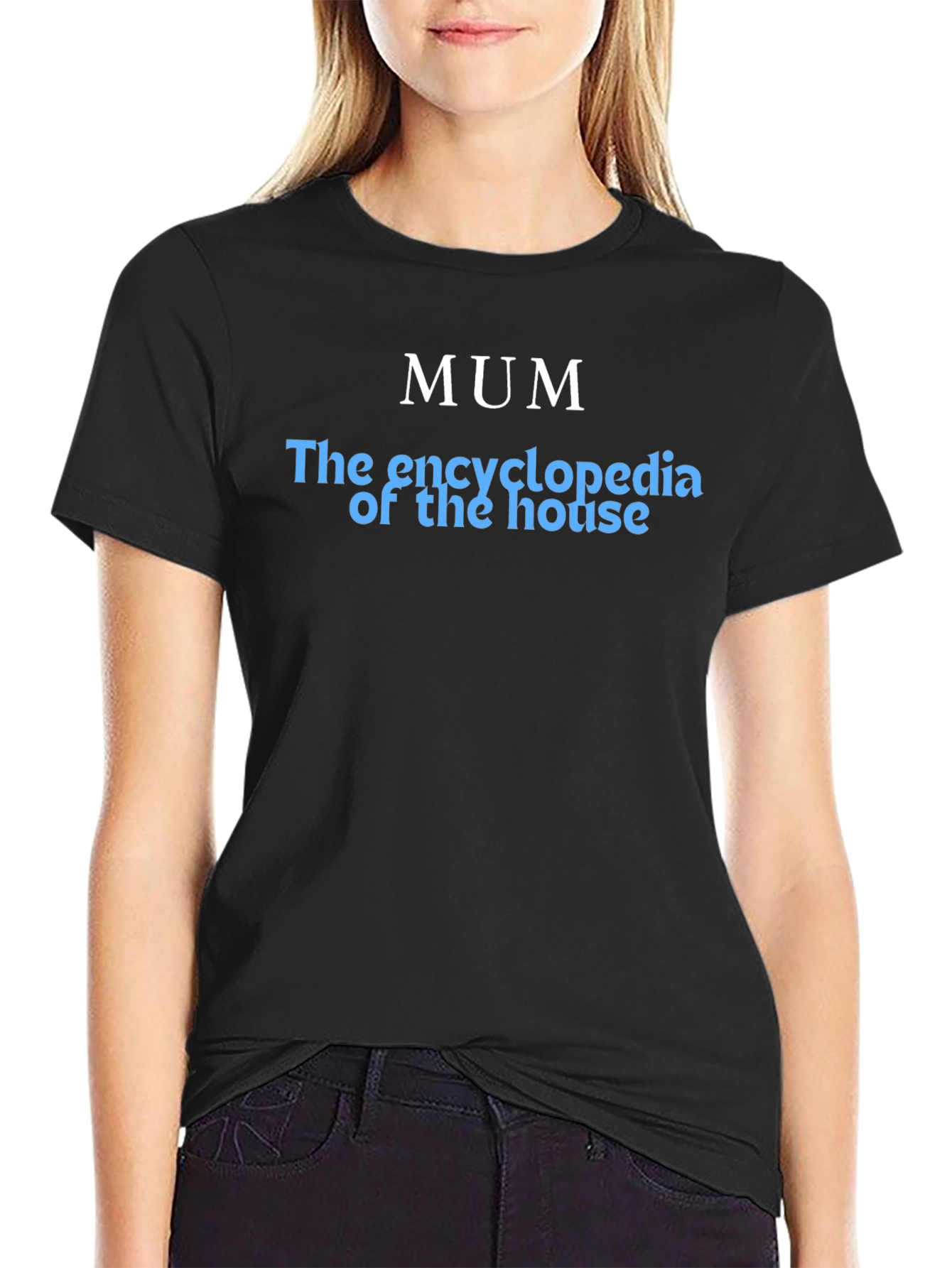 Mum Encyclopedia T-Shirt - Black Cotton Tee