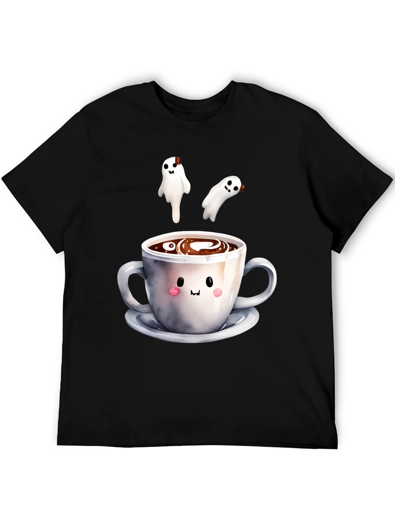Cute Ghost Coffee T-Shirt Spooky Season Apparel