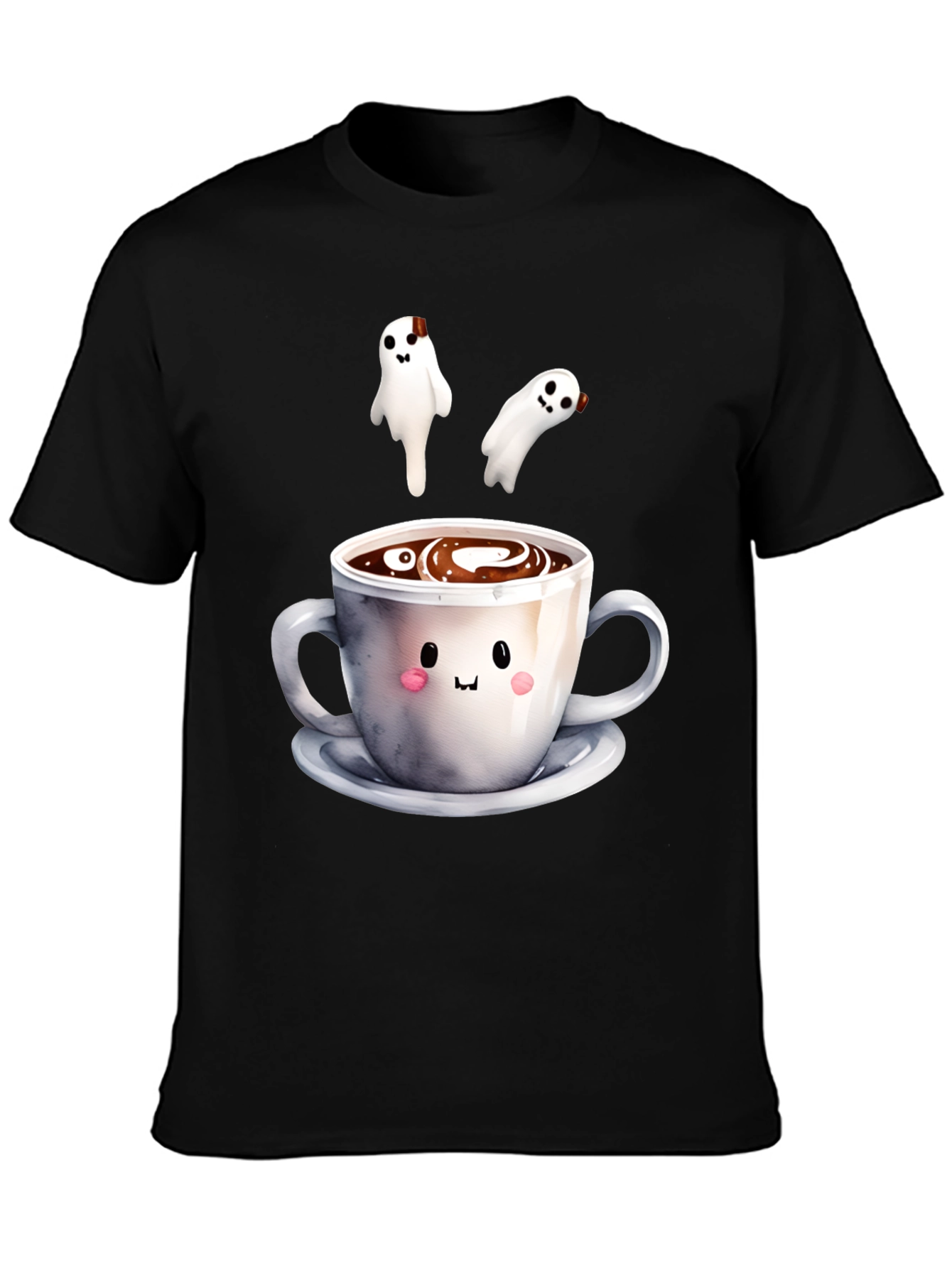 Cute Ghost Coffee T-Shirt Spooky Season Apparel