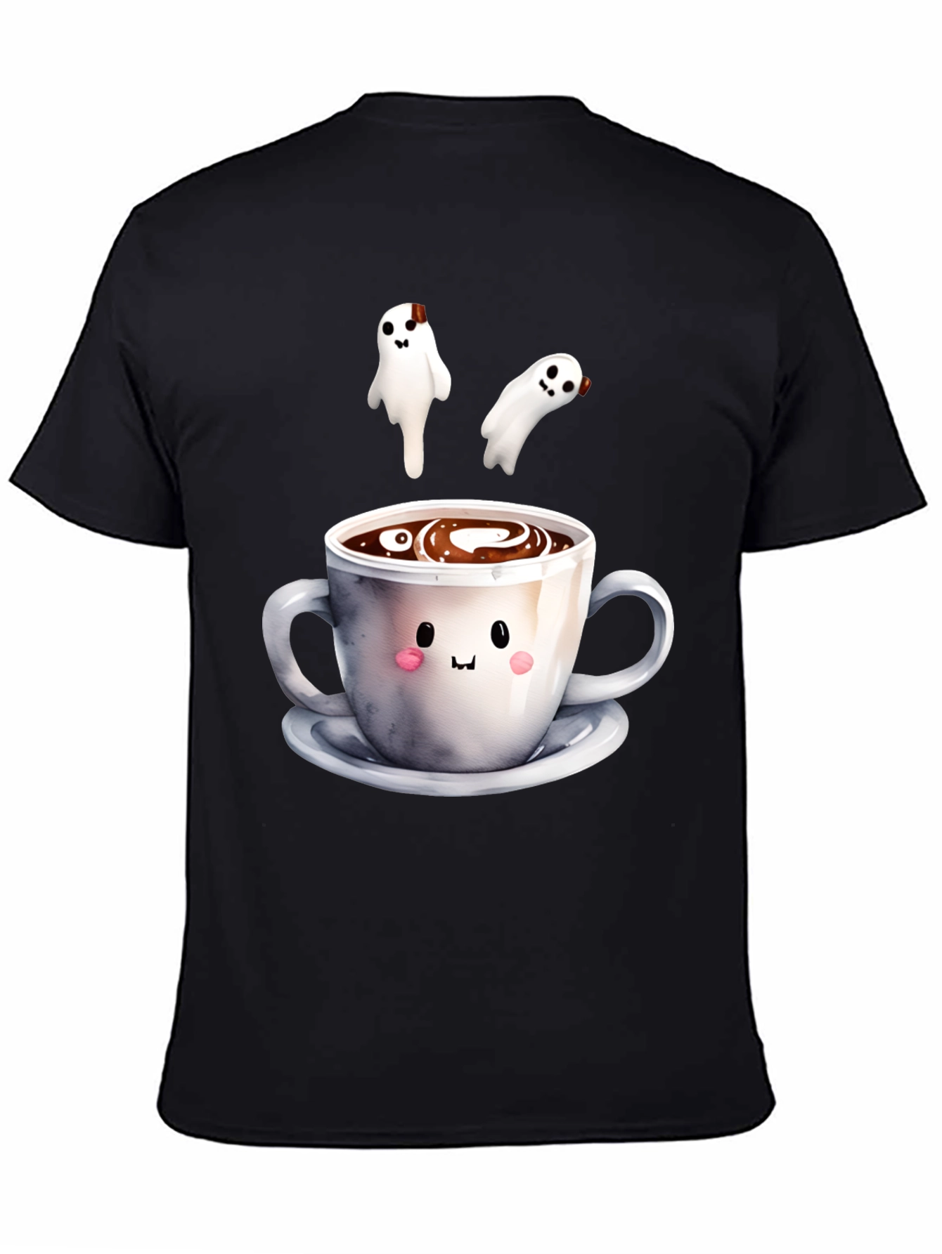 Cute Ghost Coffee T-Shirt Spooky Season Apparel