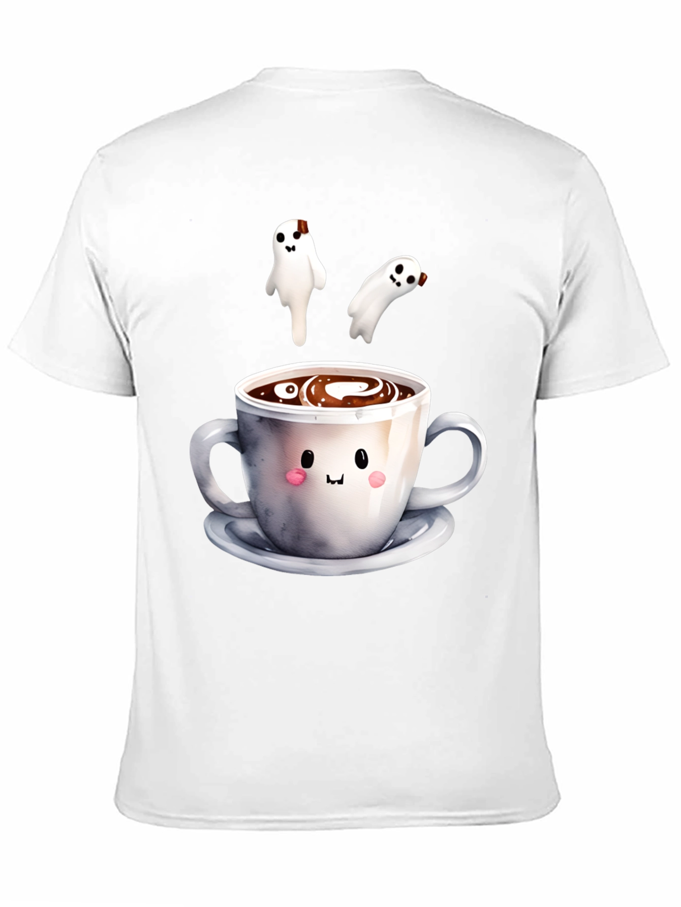 Cute Ghost Coffee T-Shirt Spooky Season Apparel