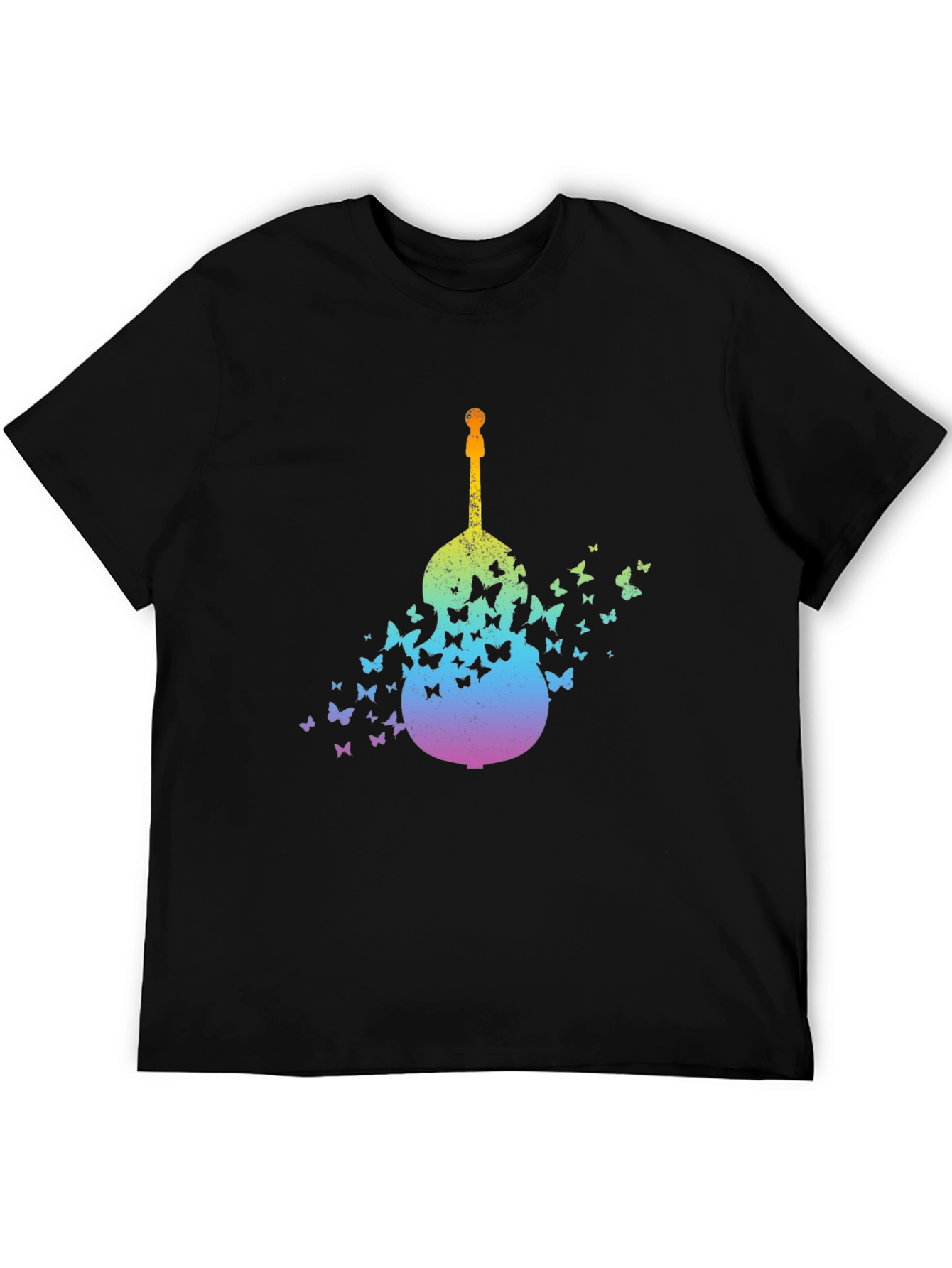 Butterfly Guitar Graphic T-Shirt - Unique Music Lover Tee