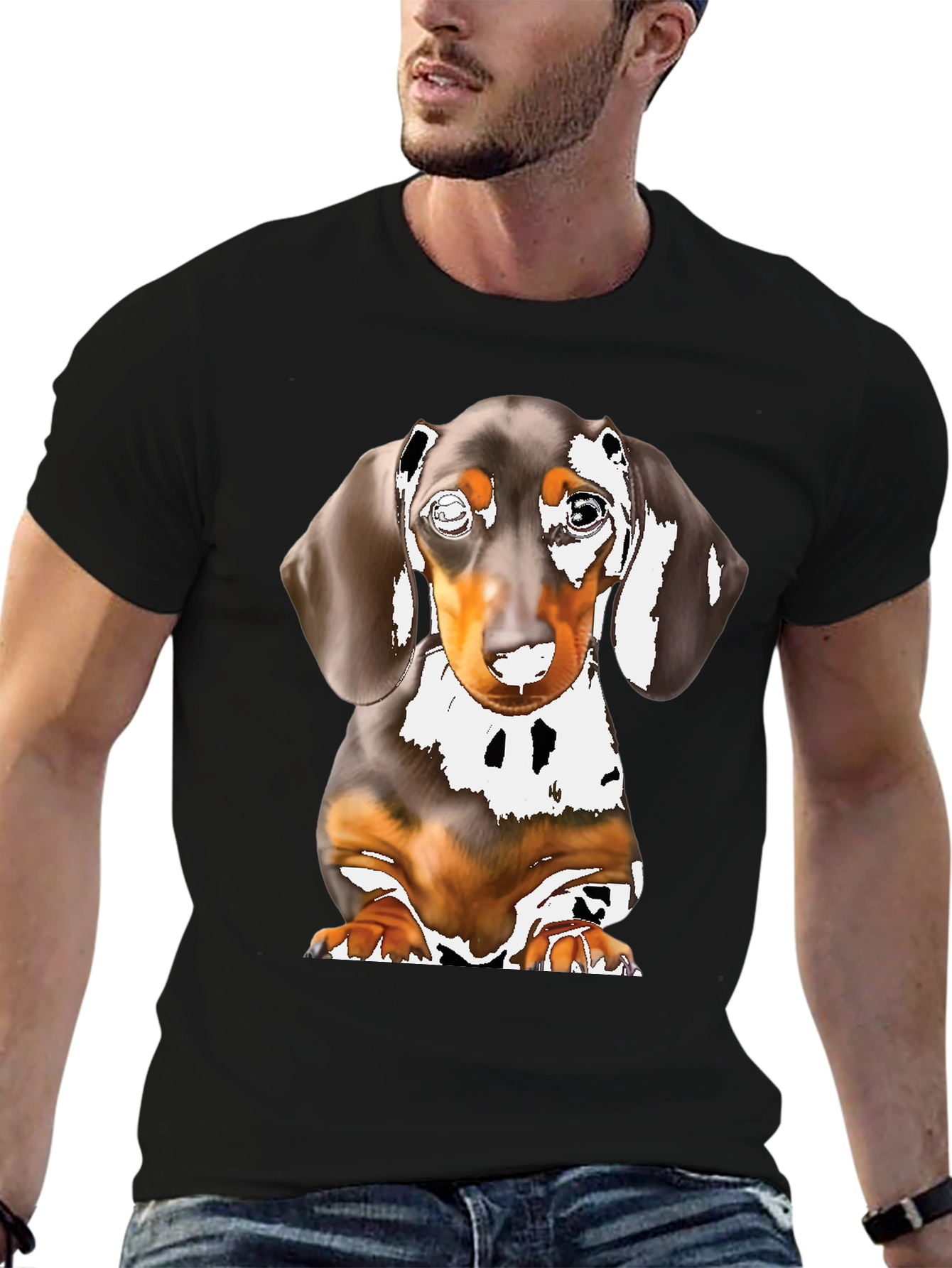Dachshund Dog Graphic T-Shirt - Cute Puppy Tee