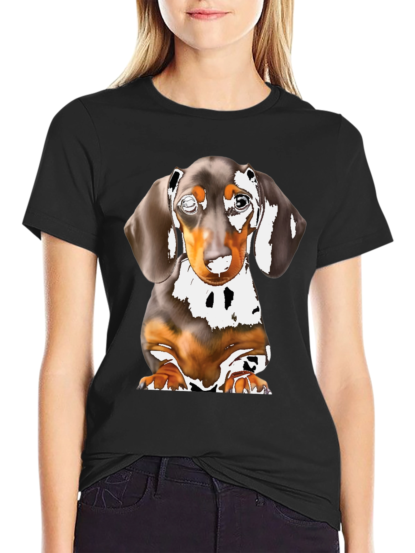 Dachshund Dog Graphic T-Shirt - Cute Puppy Tee