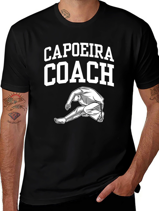 Capoeira Coach T-Shirt Black Cotton