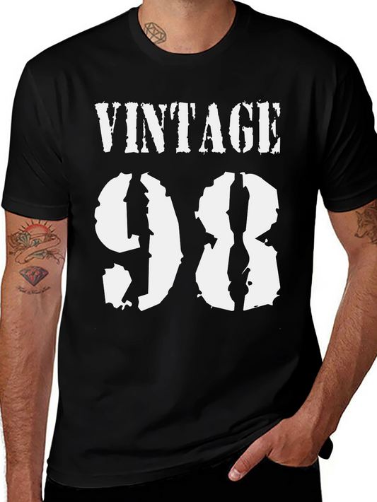 Vintage 98 Graphic Tee - Classic Birthday T-Shirt