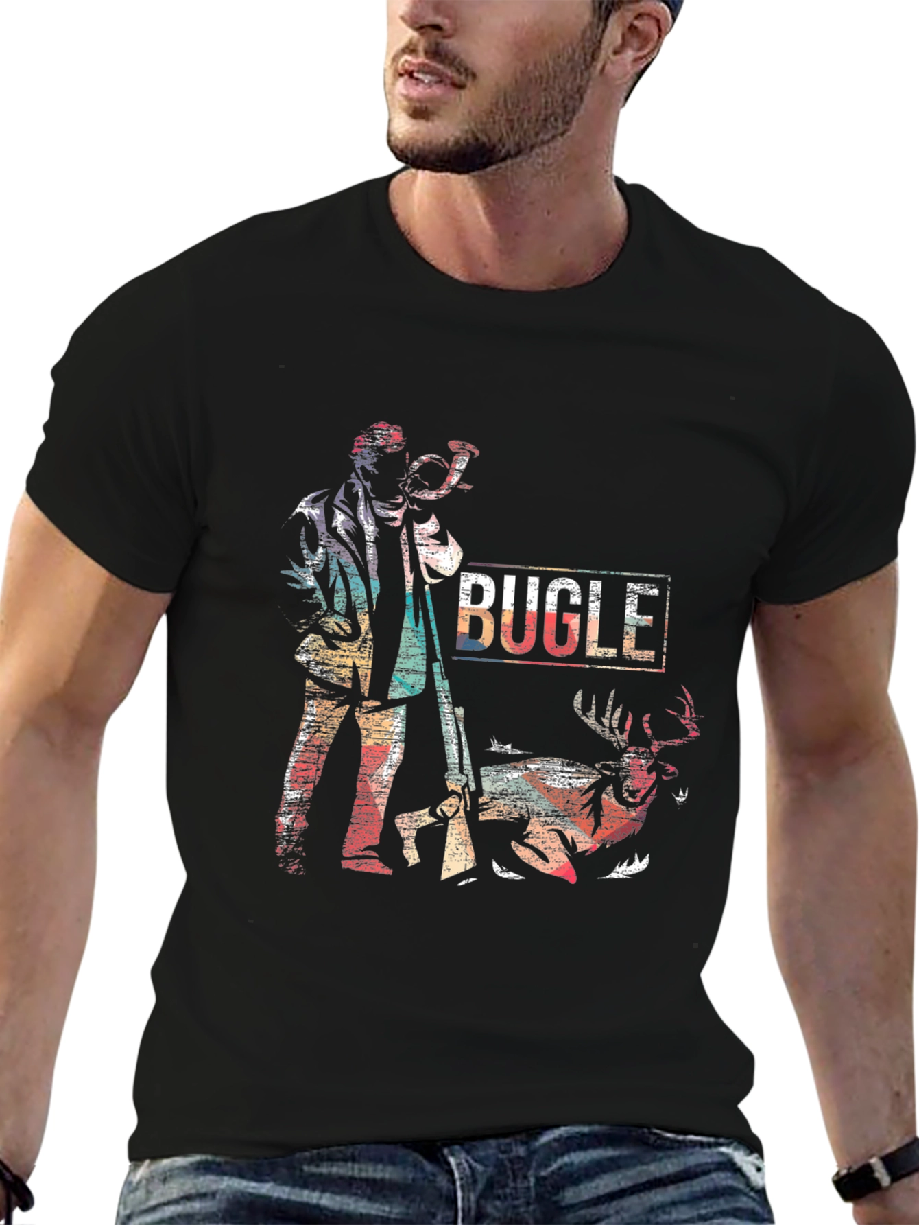 Bugle Hunter T-Shirt - Deer Hunting Season