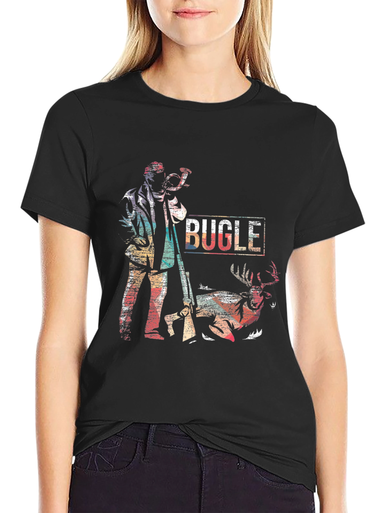 Bugle Hunter T-Shirt - Deer Hunting Season