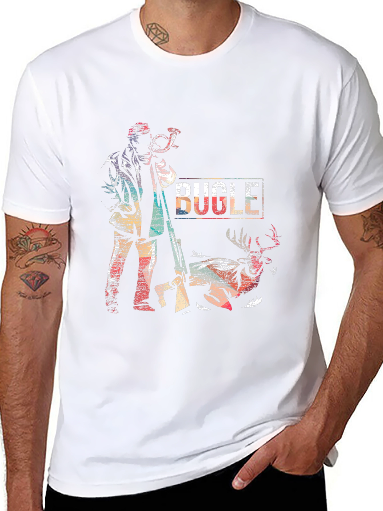 Bugle Hunter T-Shirt - Deer Hunting Season
