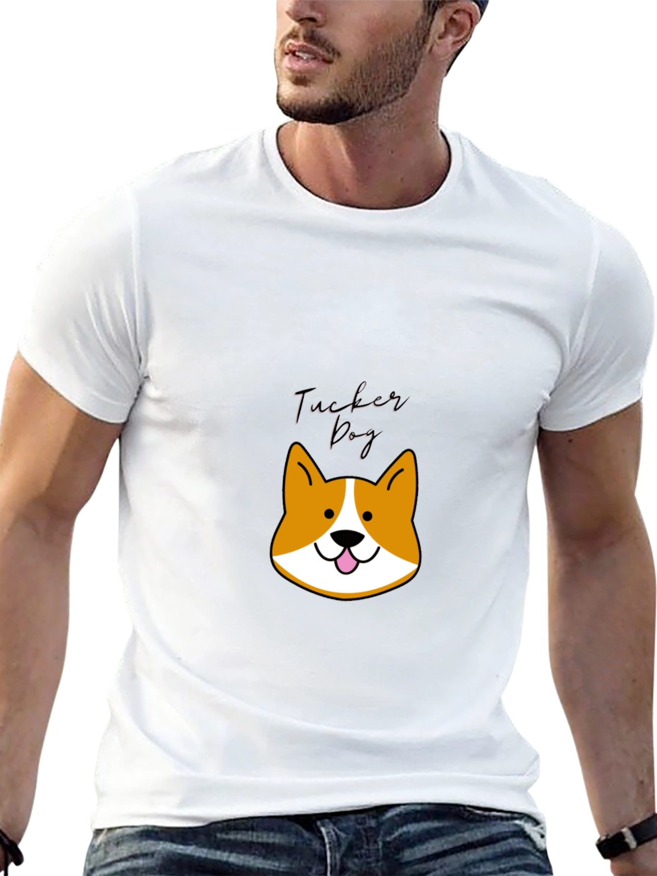 Cute Tucker Dog Black Graphic Tee