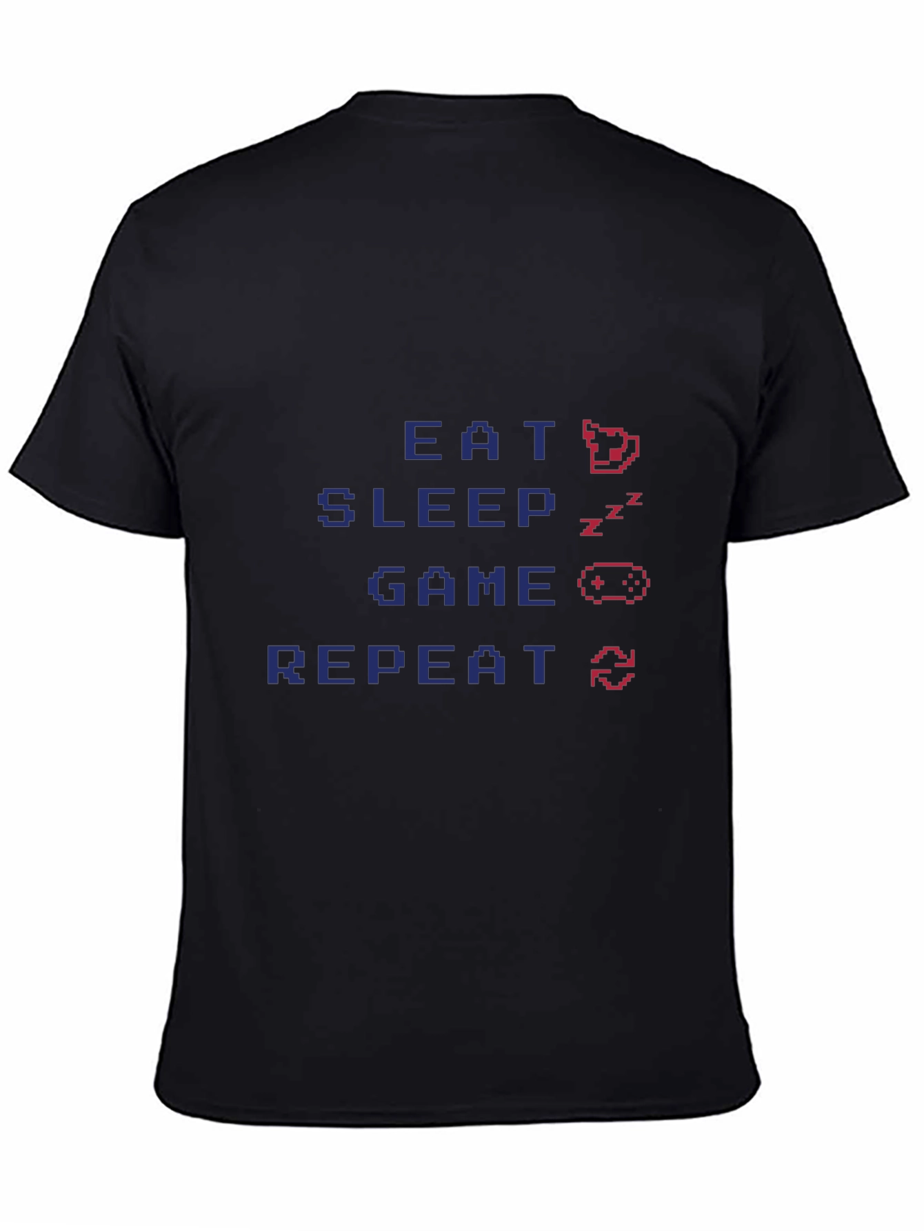 Gamers Life Black T-Shirt - Eat Sleep Game Repeat