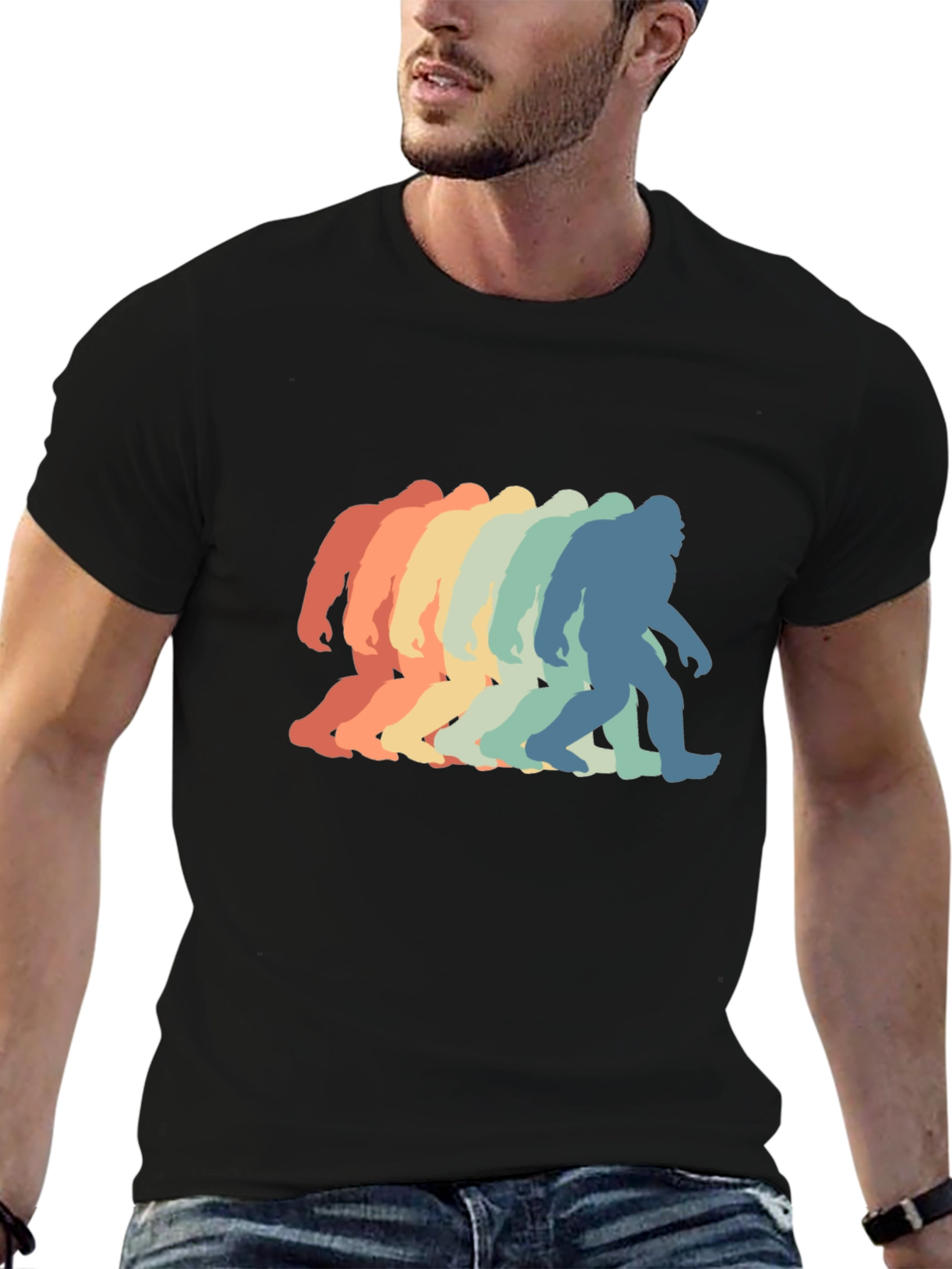 Retro Bigfoot Silhouette Graphic Tee