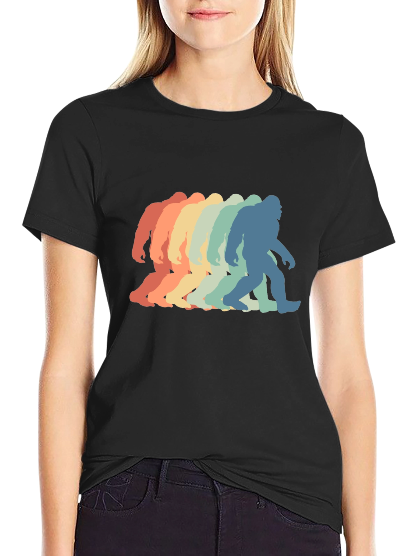 Retro Bigfoot Silhouette Graphic Tee