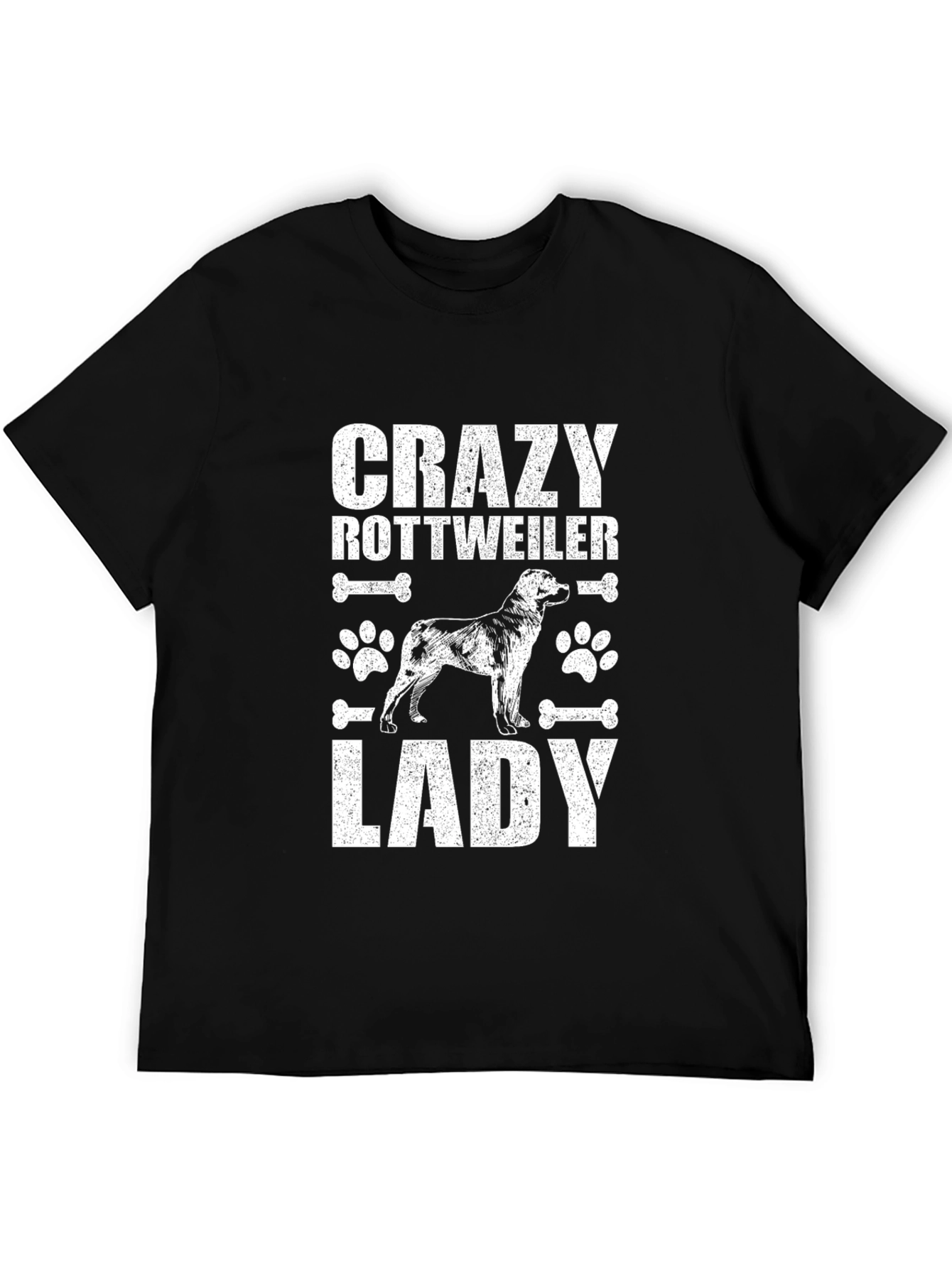 Crazy Rottweiler Lady Graphic T-Shirt