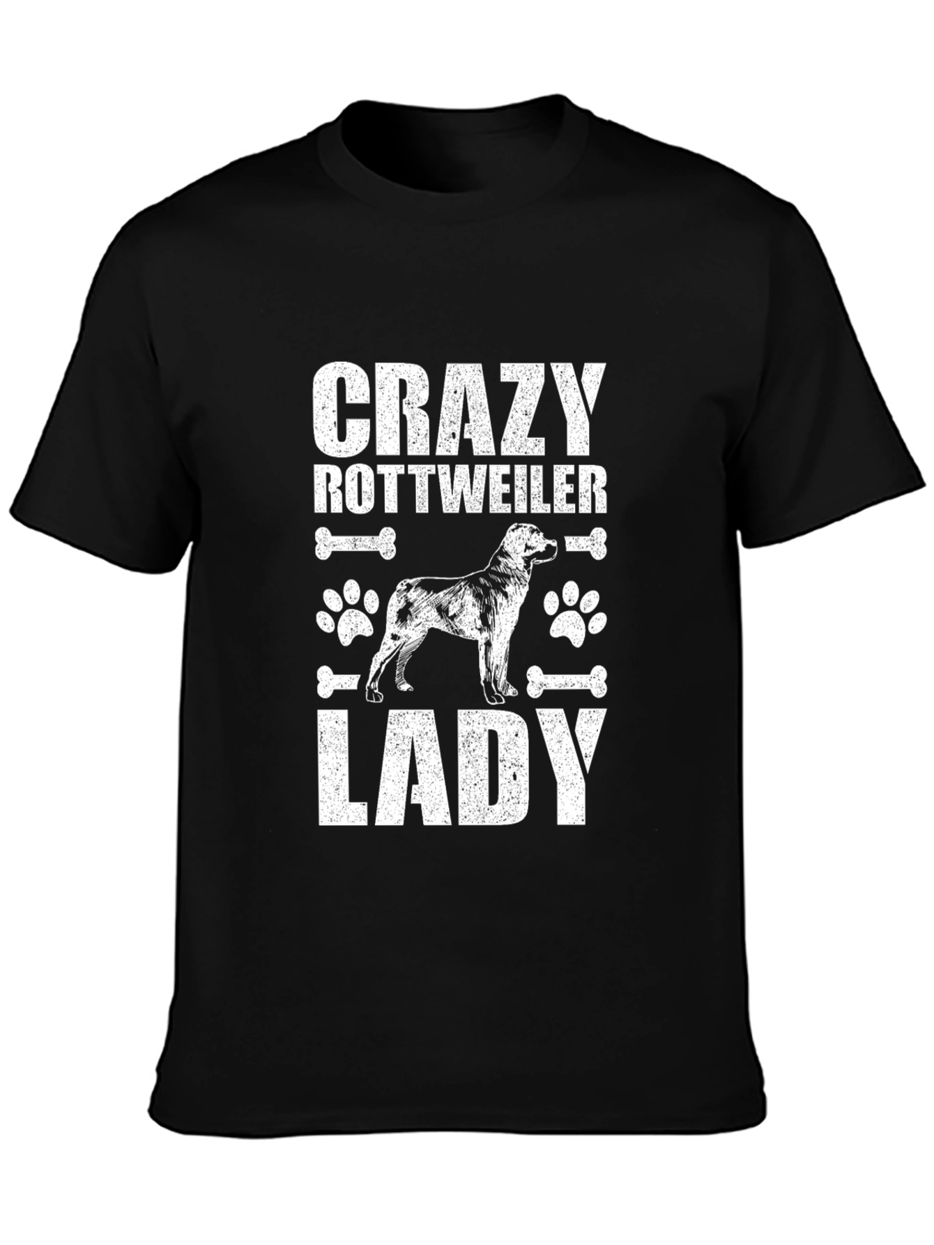 Crazy Rottweiler Lady Graphic T-Shirt