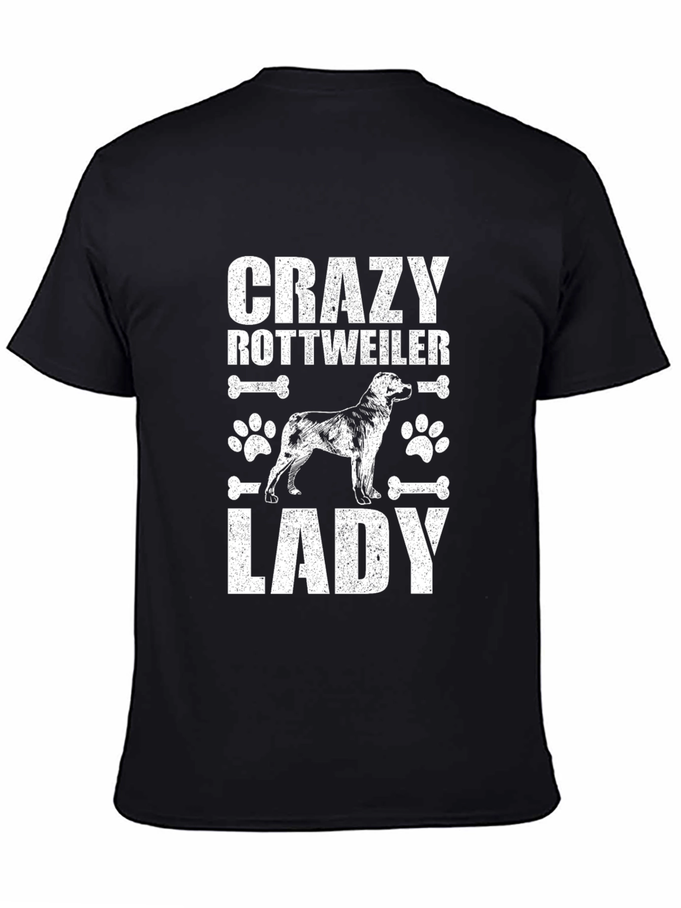 Crazy Rottweiler Lady Graphic T-Shirt