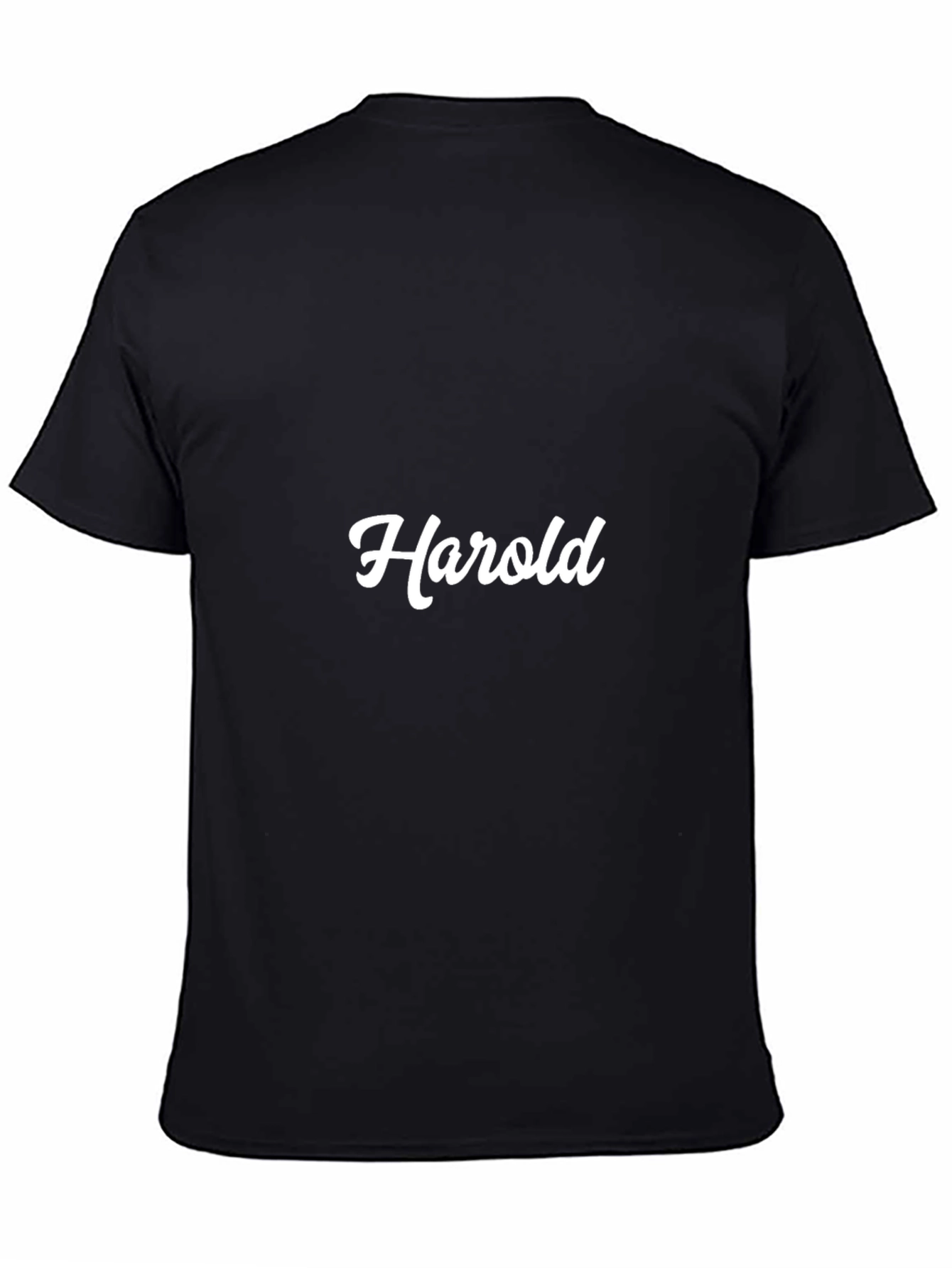 Harold Custom Name Black T-Shirt
