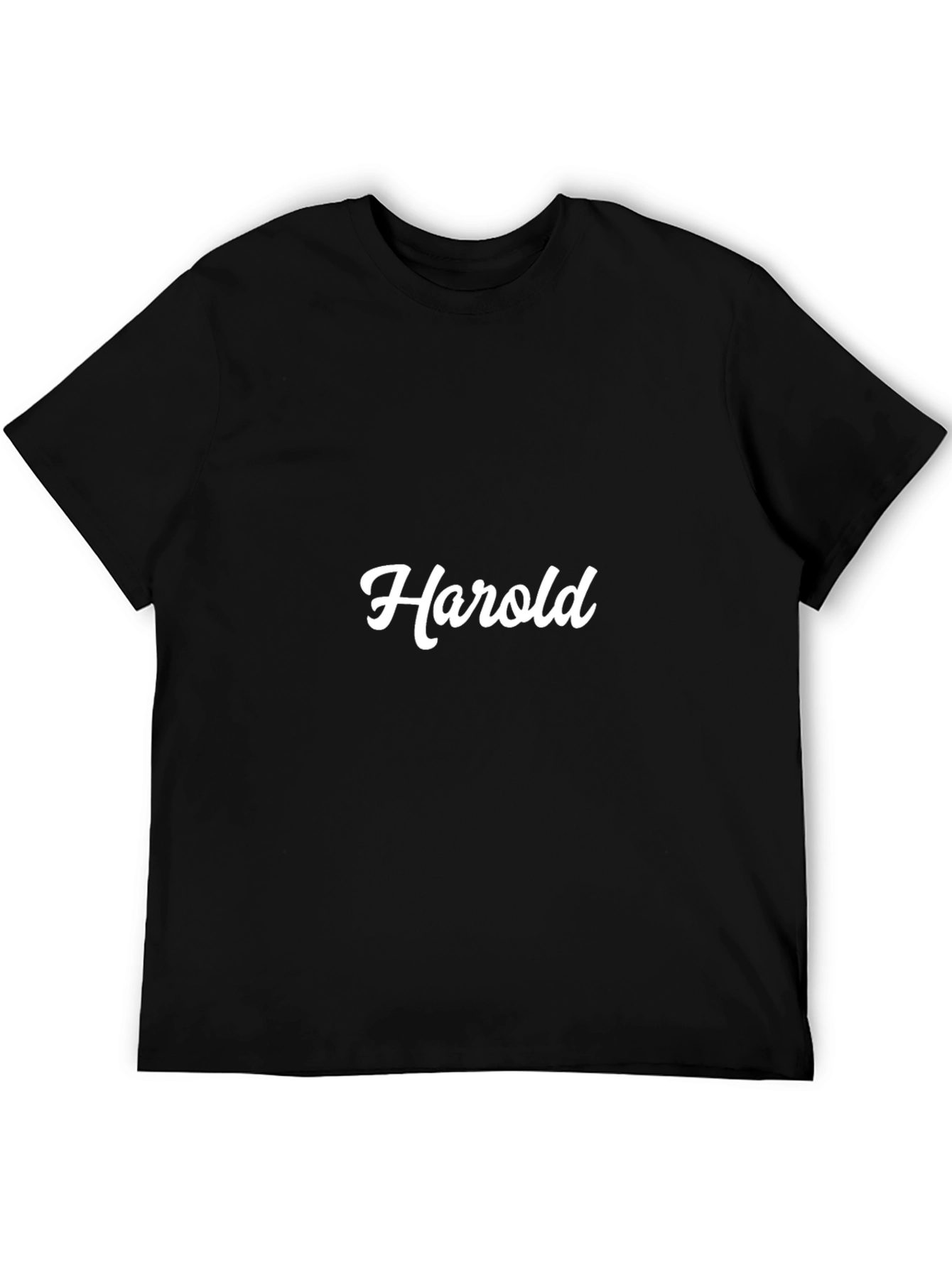 Harold Custom Name Black T-Shirt