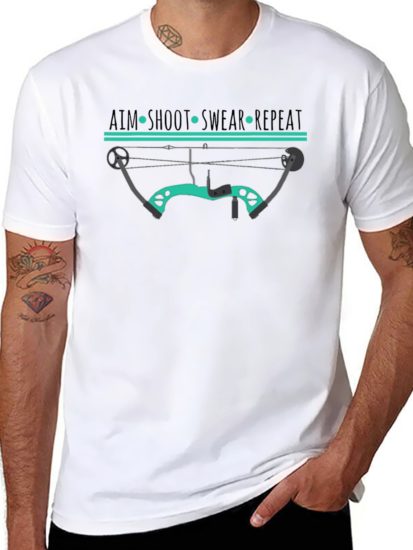 Aim Shoot Swear Repeat T-Shirt