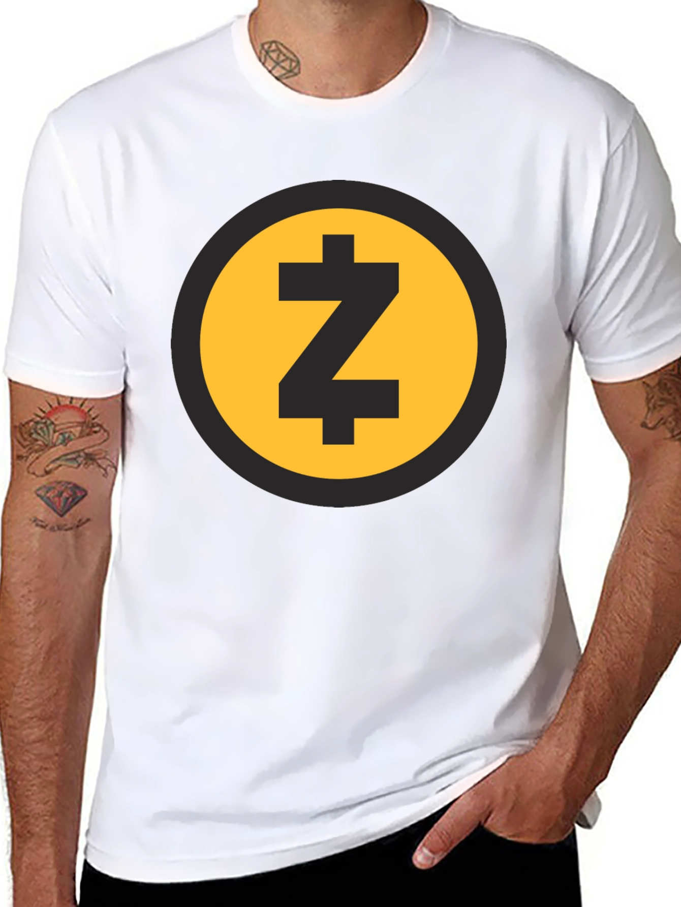 Zcash Crypto T-Shirt Black Cotton Short Sleeve Tee