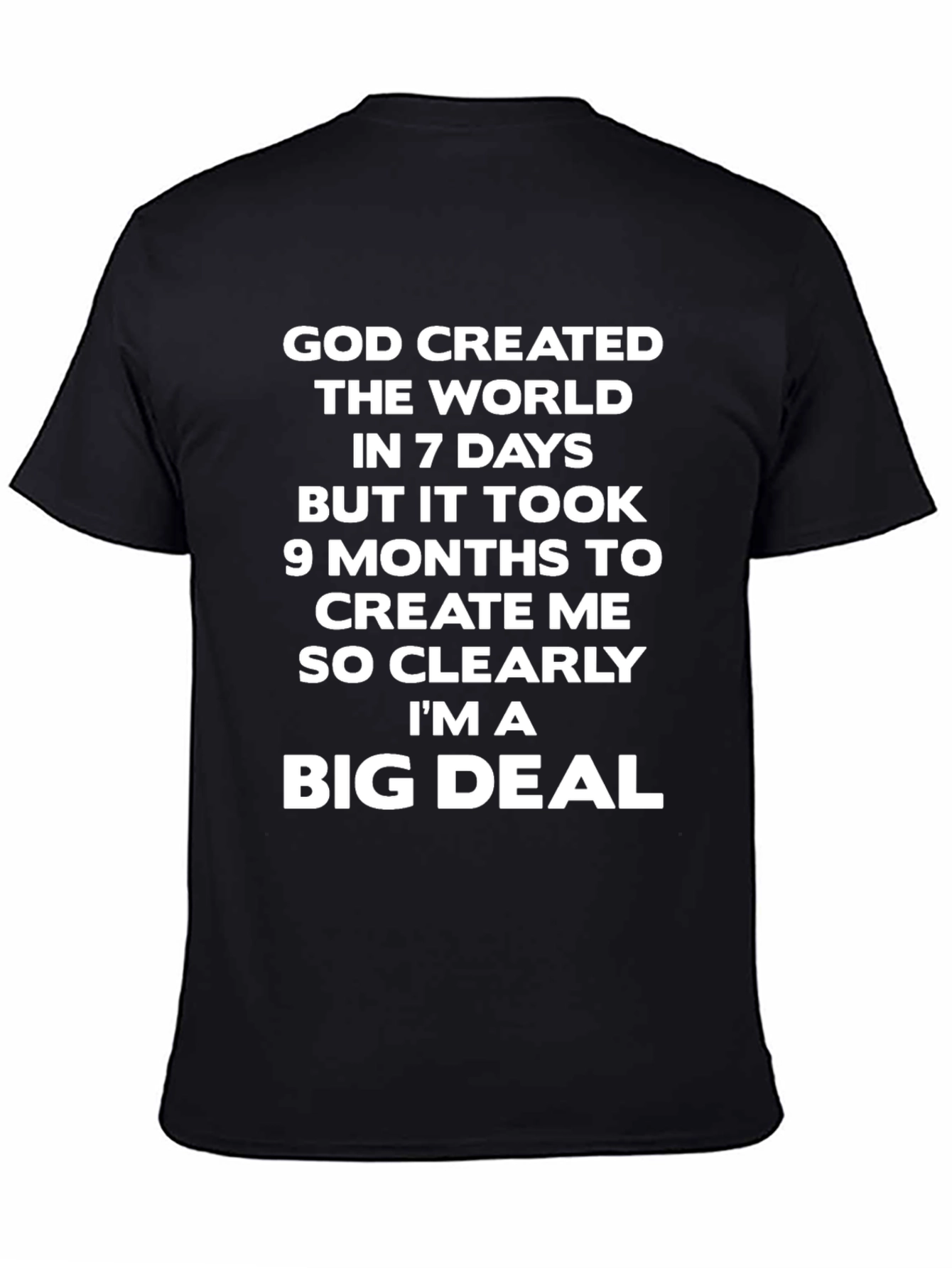 Funny Big Deal Graphic Tee - Black Cotton T-Shirt