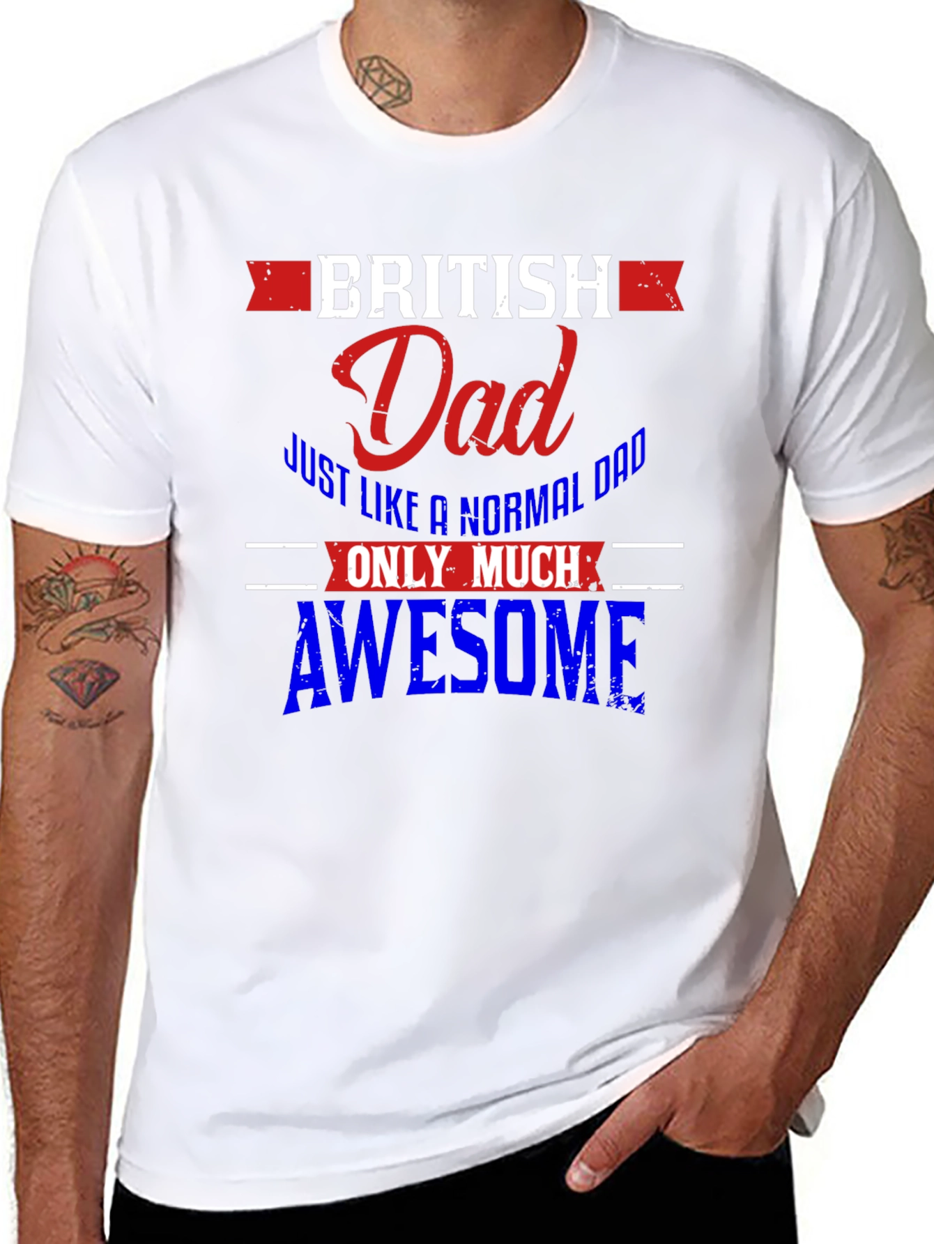 British Dad T-Shirt - Normal Dad But Awesome