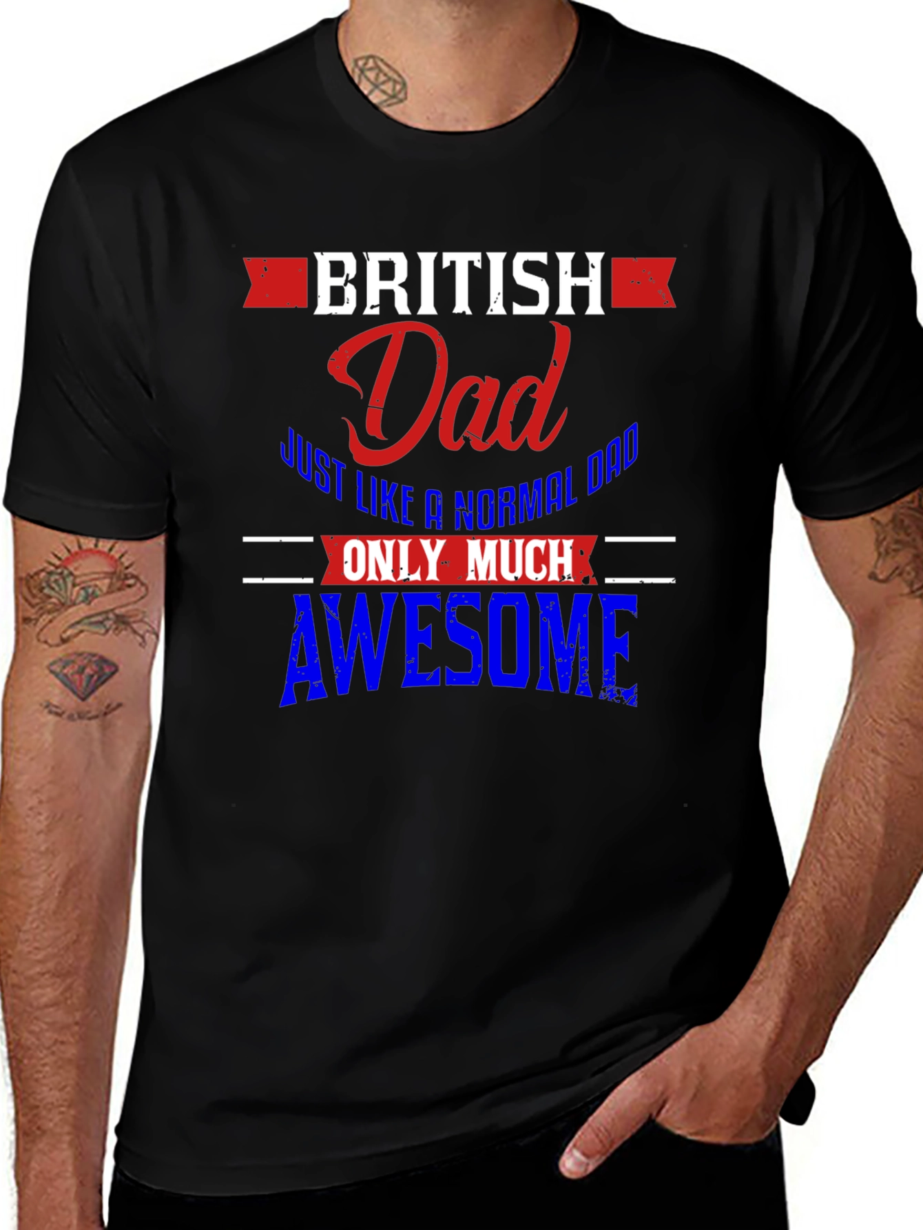 British Dad T-Shirt - Normal Dad But Awesome