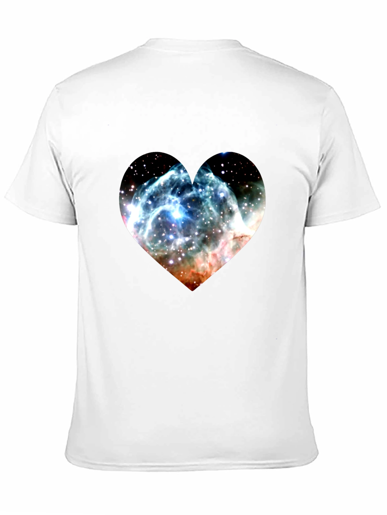 Nebula Heart Graphic Tee - Soft Black Cotton Blend