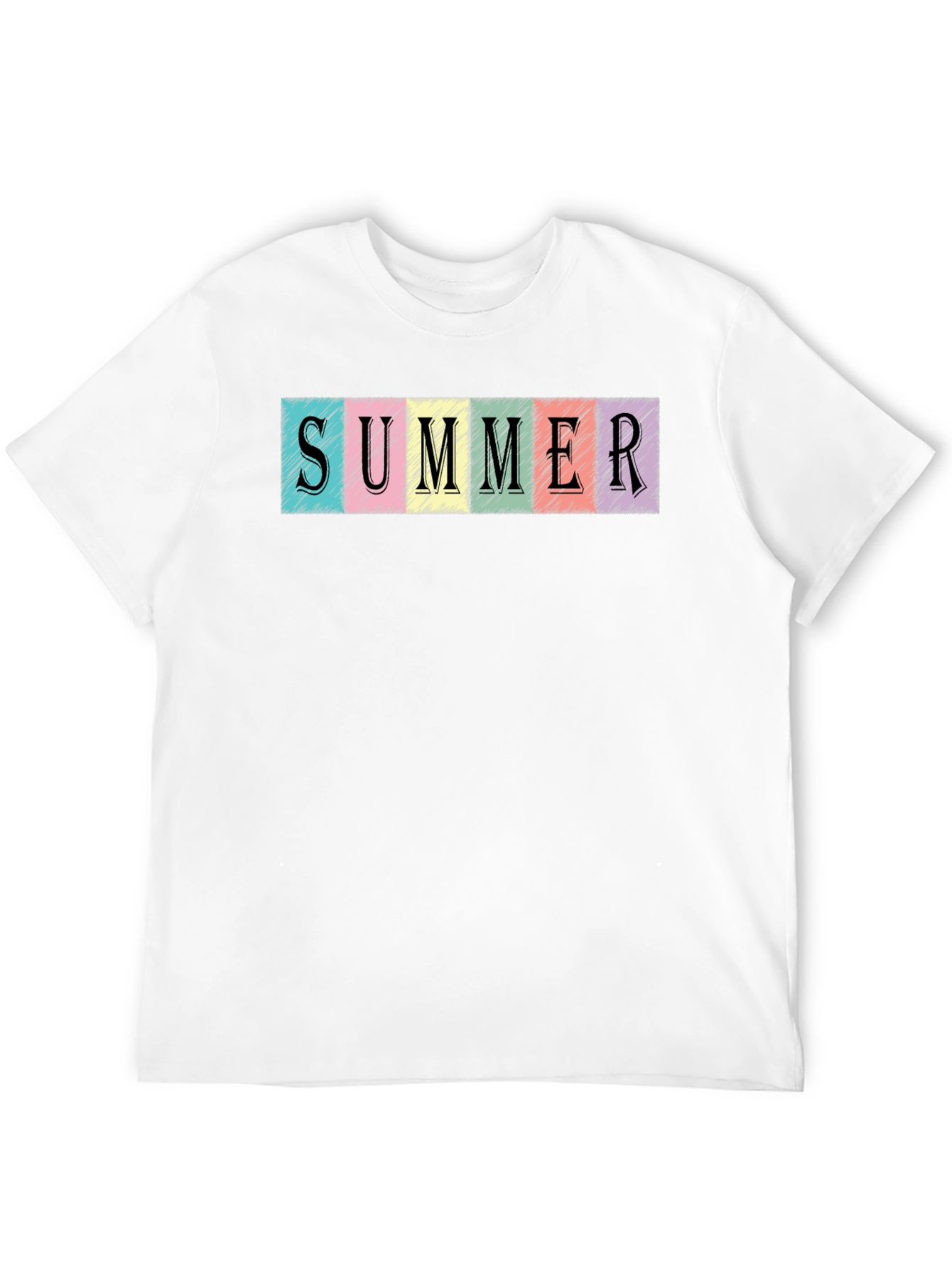 Summer Scribble Graphic Black T-Shirt