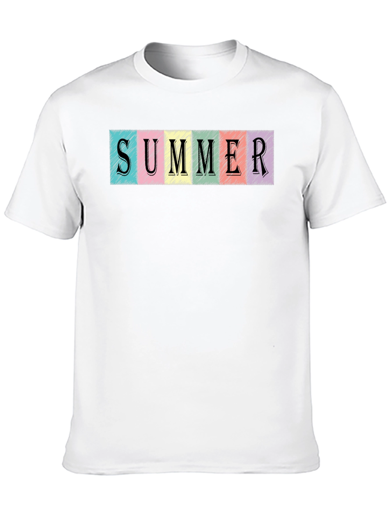 Summer Scribble Graphic Black T-Shirt