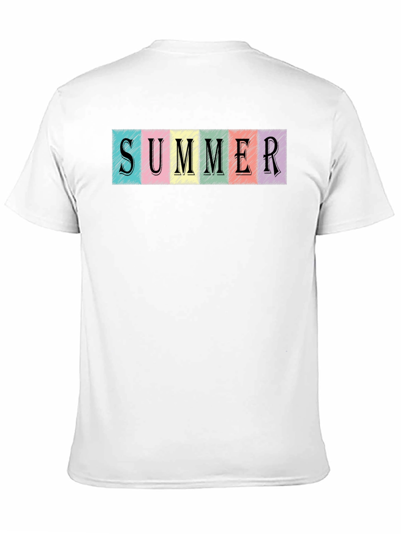 Summer Scribble Graphic Black T-Shirt