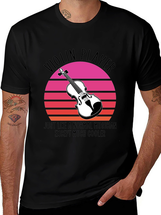 Cool Violin Player Graphic Tee