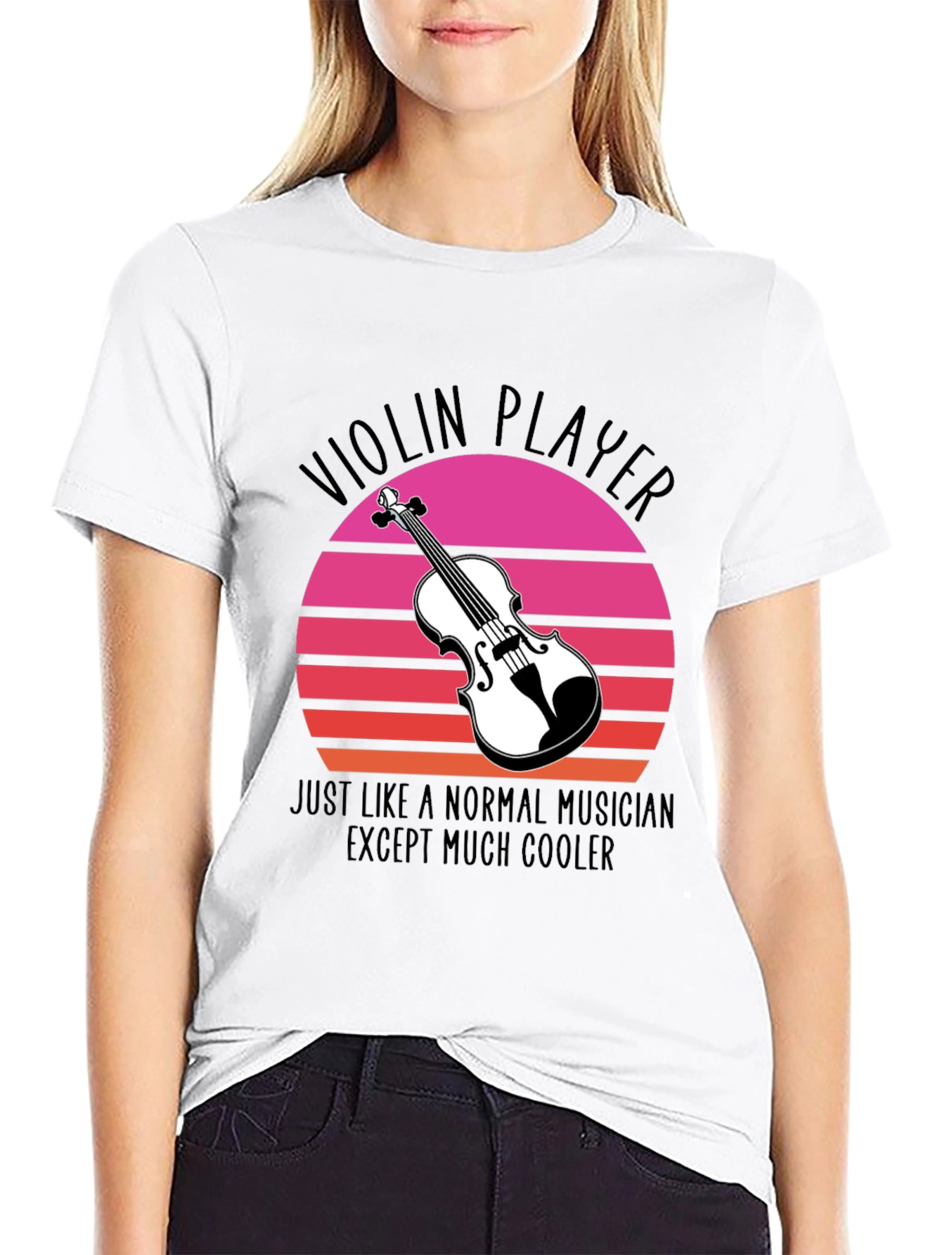 Cool Violin Player Graphic Tee