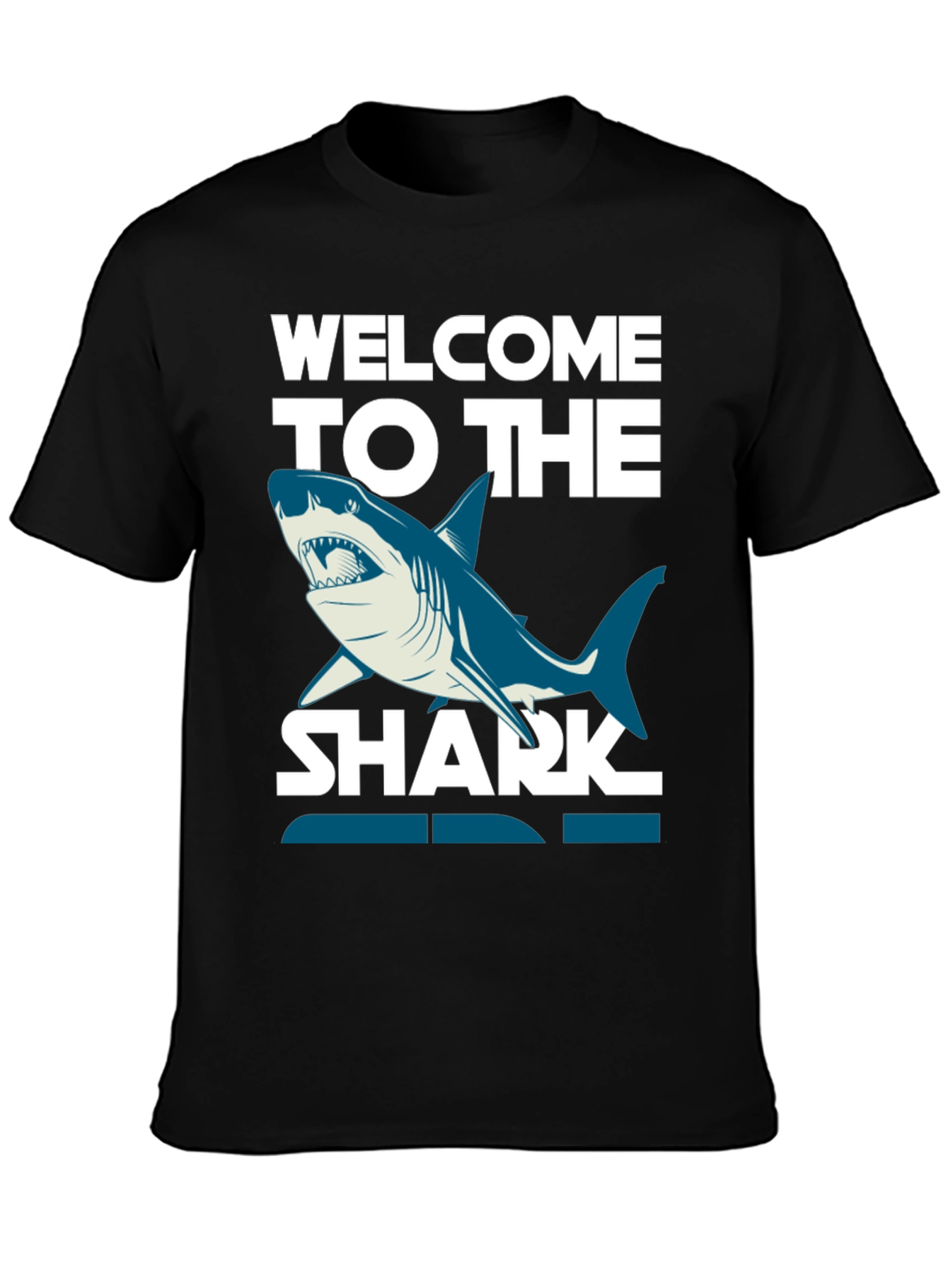 Welcome to the Shark Zone Black Graphic Tee