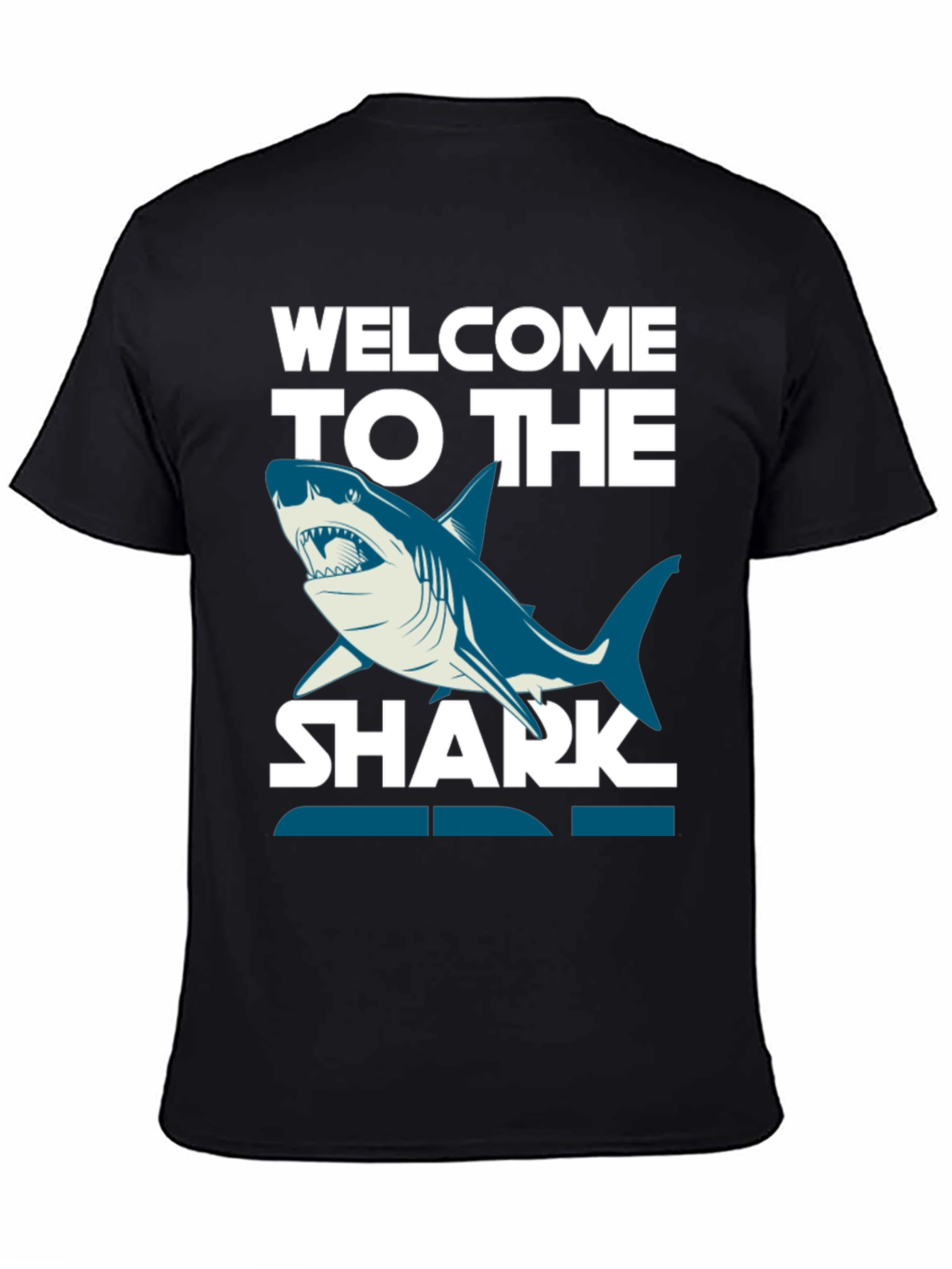 Welcome to the Shark Zone Black Graphic Tee