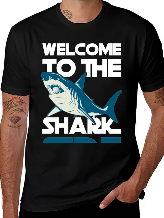 Welcome to the Shark Zone Black Graphic Tee