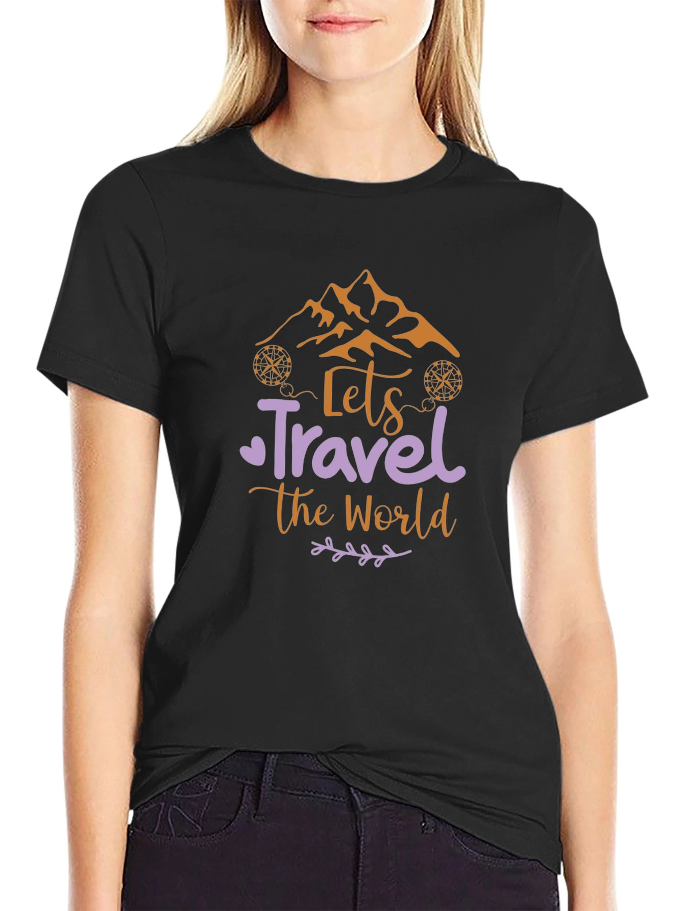 Lets Travel The World Tee - Mountain Adventure