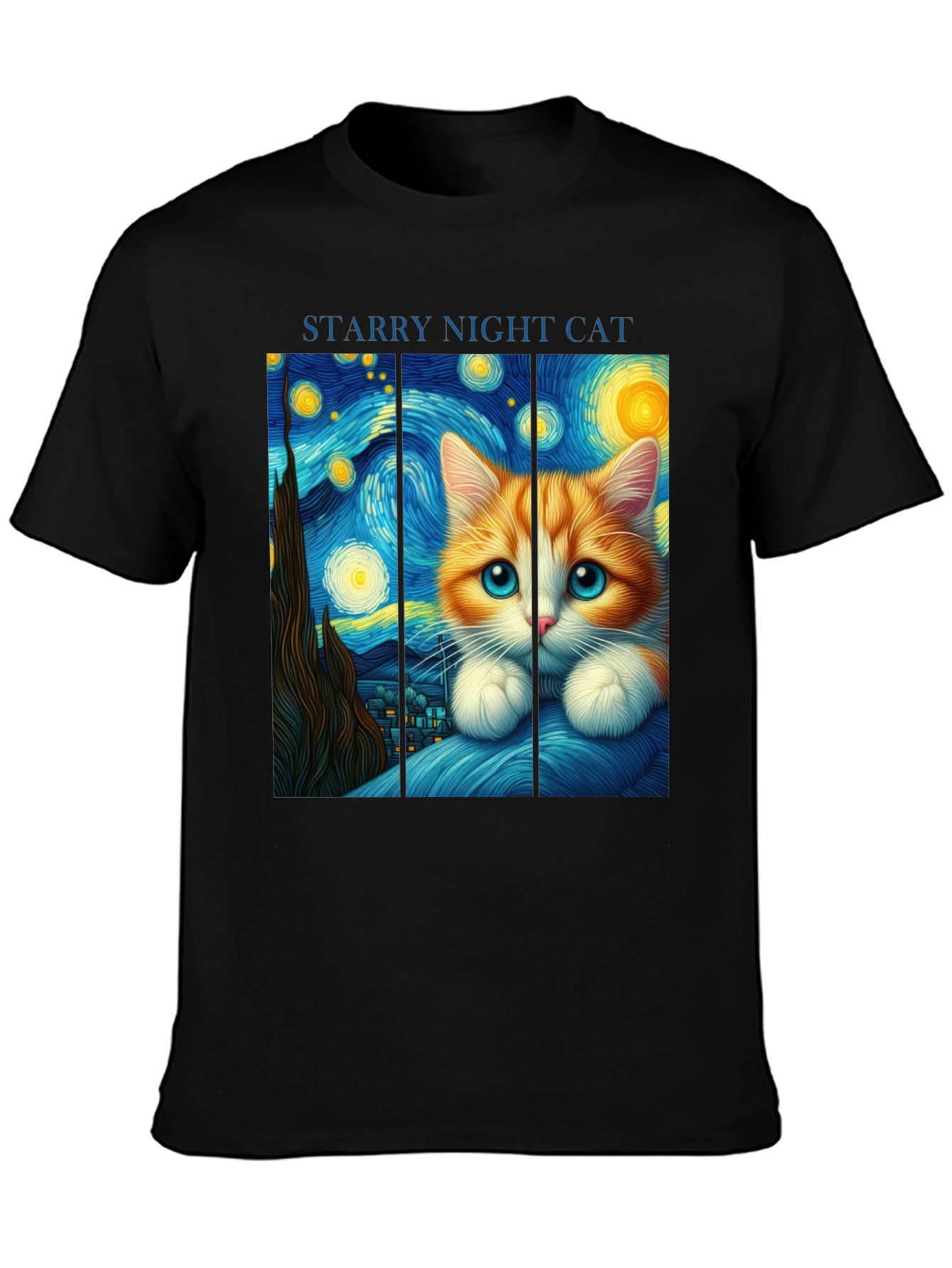 Starry Night Cat T-Shirt