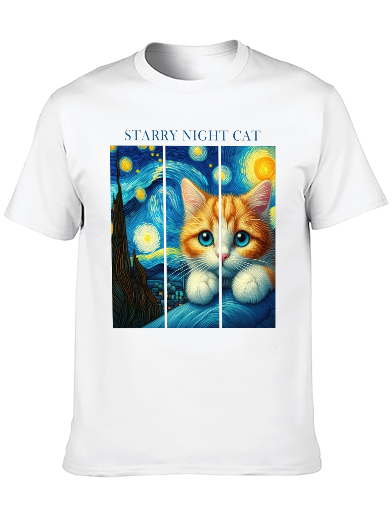 Starry Night Cat T-Shirt