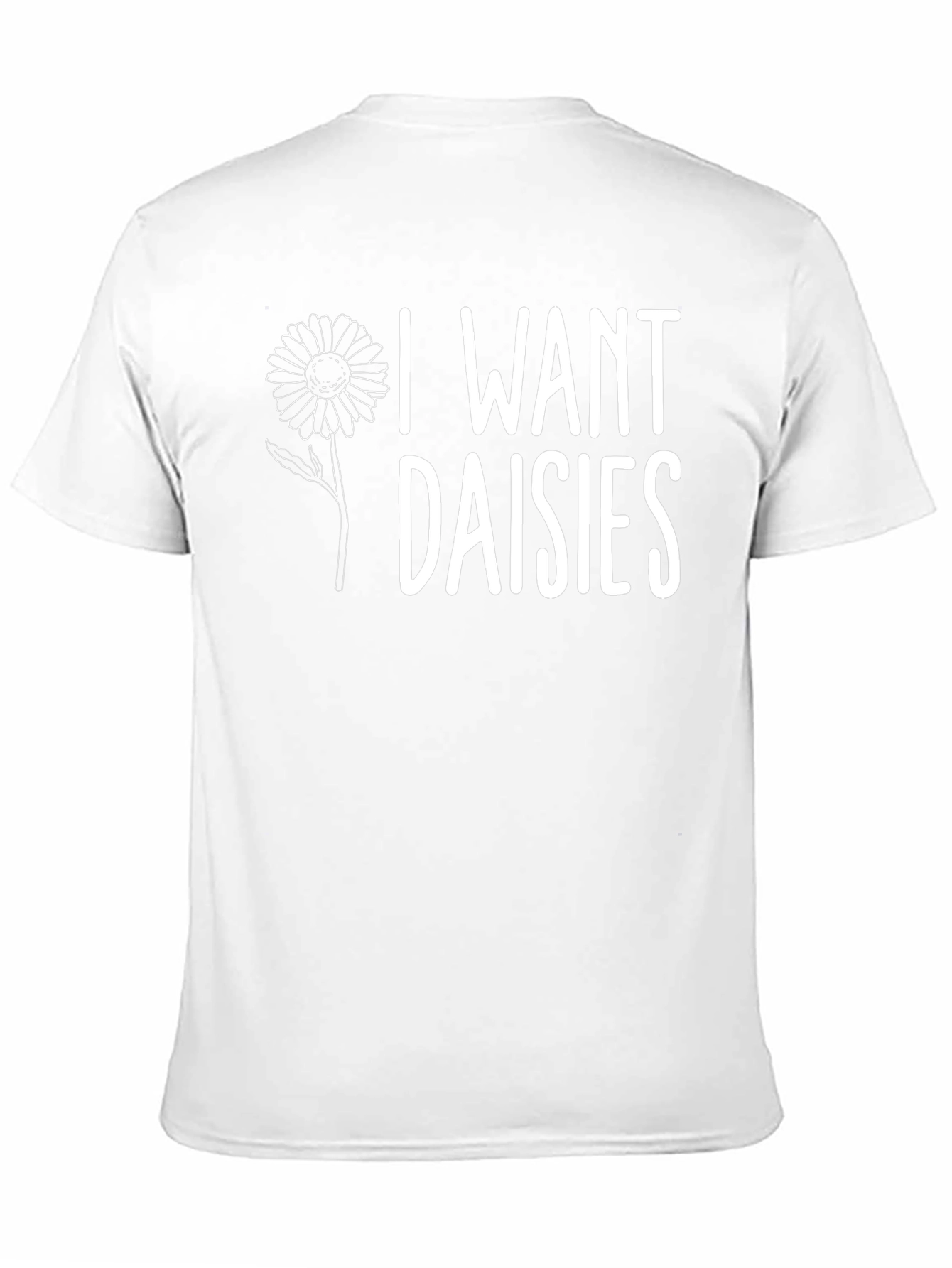 I Want Daisies Graphic Tee - Black Cotton T-Shirt