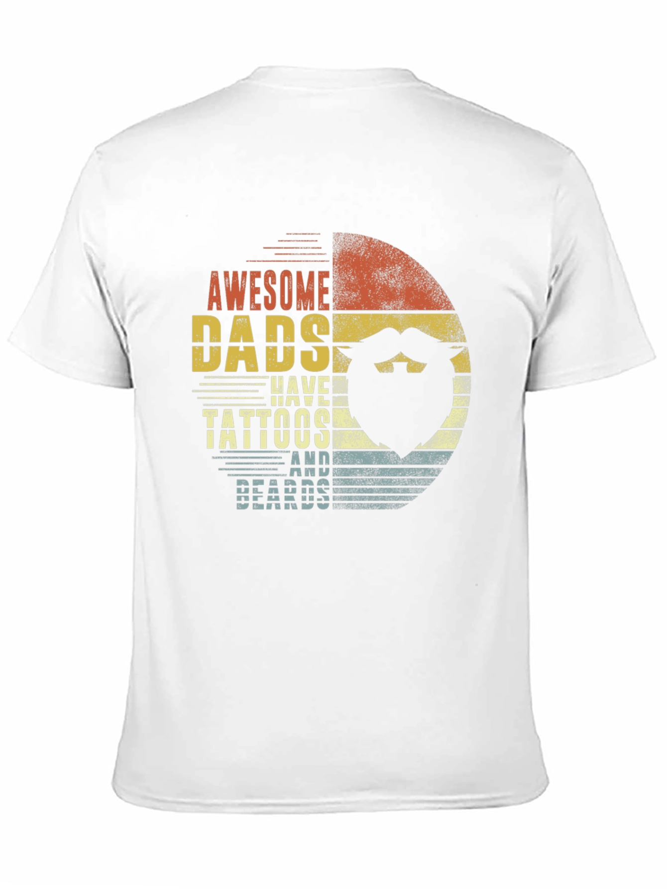 Awesome Dads Tattoos & Beards Graphic T-Shirt