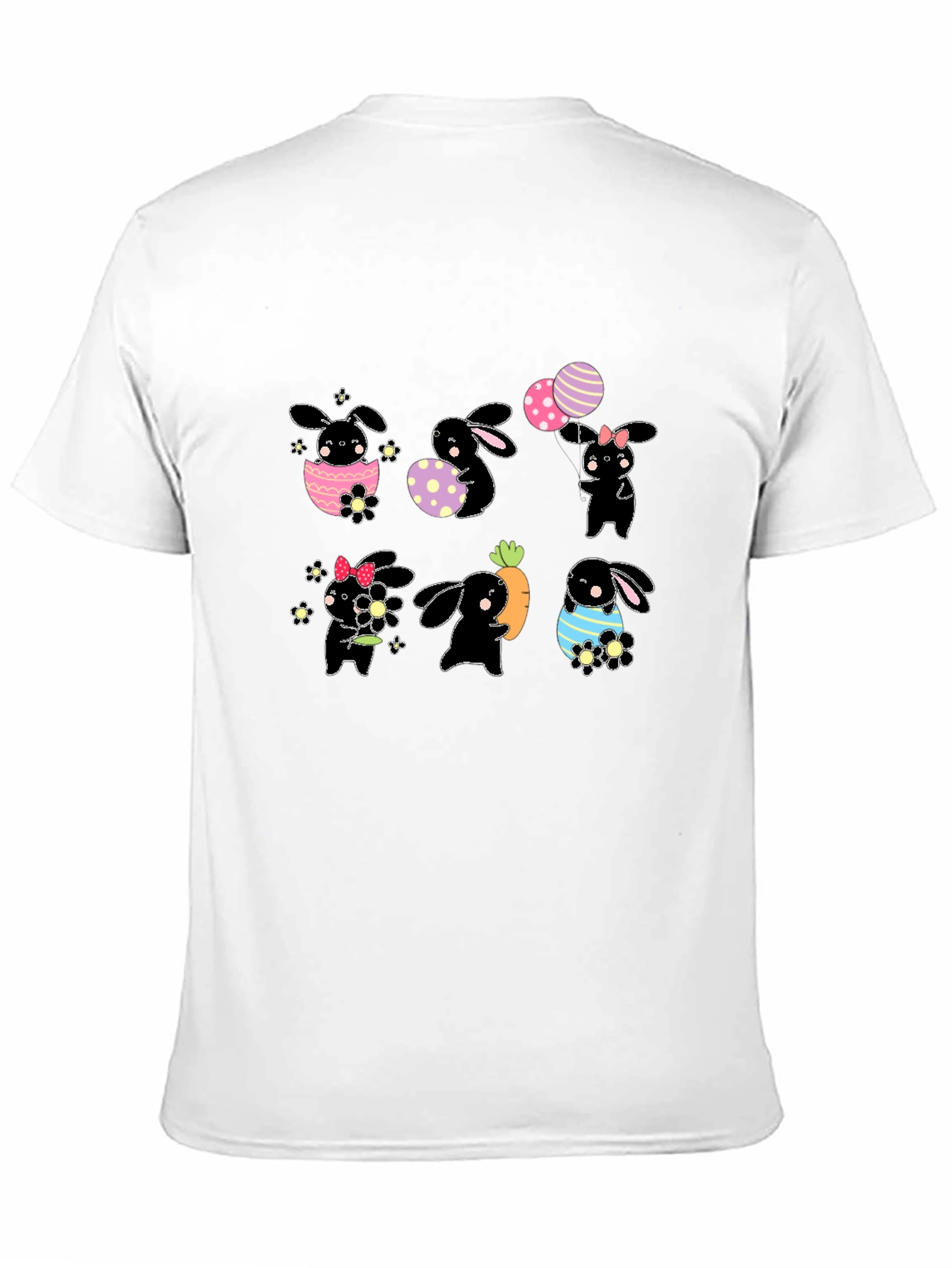Easter Bunny T-Shirt - Cute Black Rabbit Design
