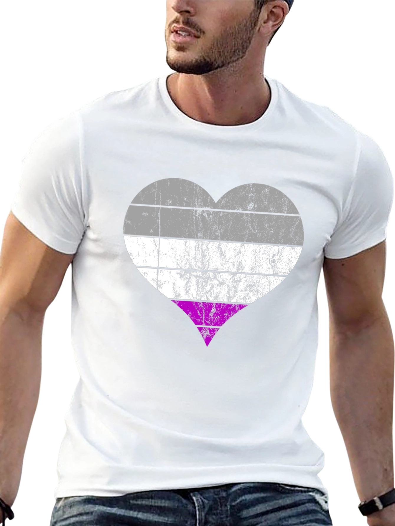 Asexual Pride Heart T-Shirt