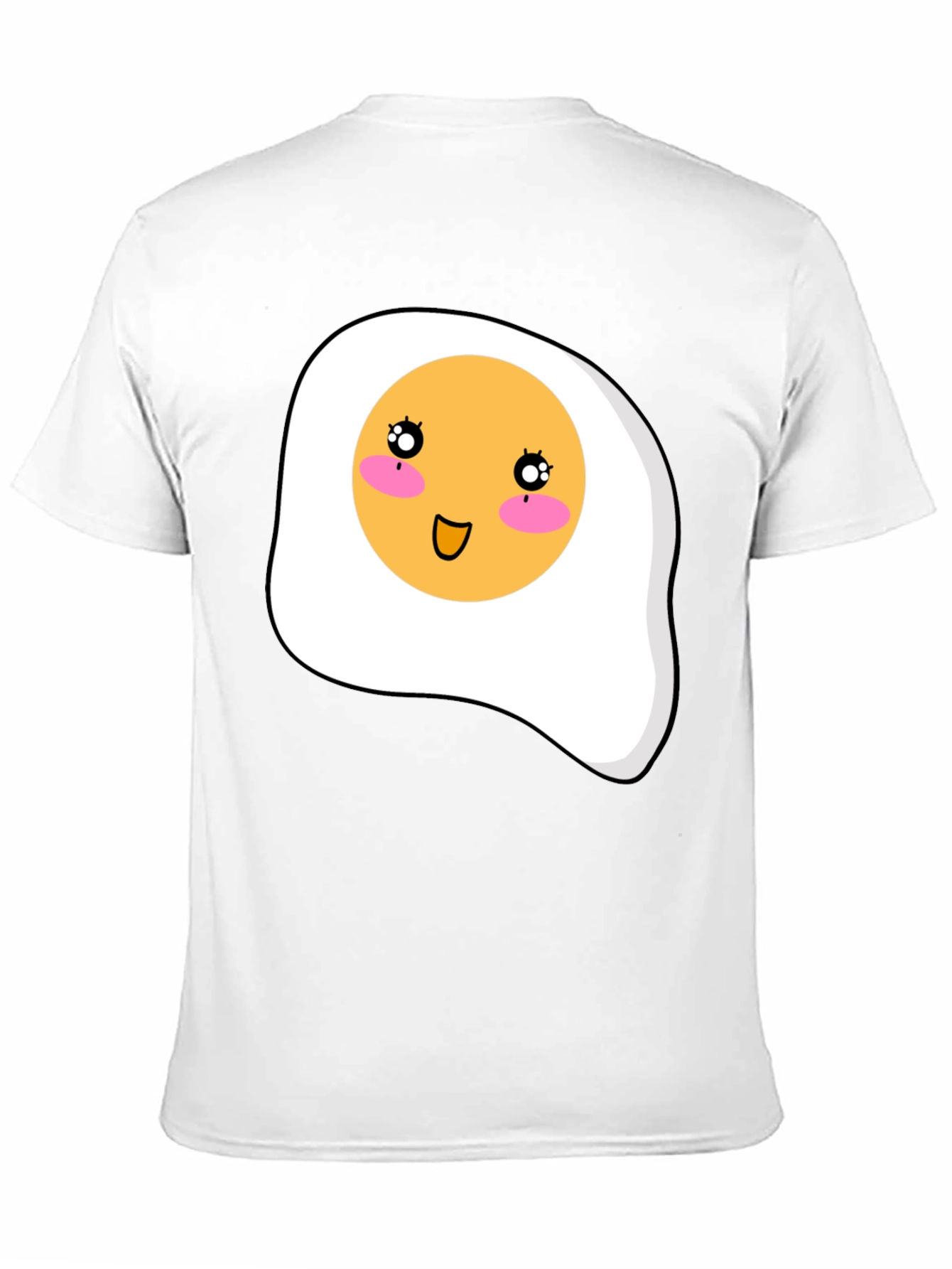Cute Egg Graphic T-Shirt - Black Casual Tee