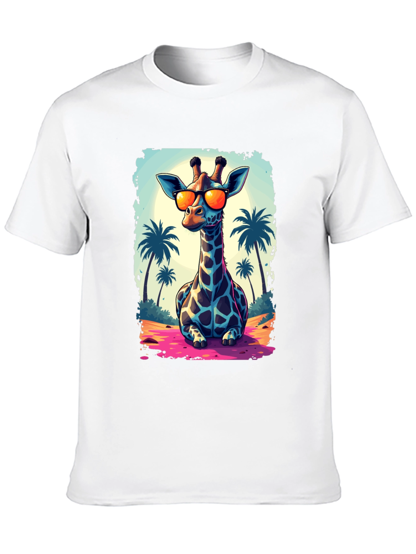 Cool Giraffe T-Shirt - Beach Vibes