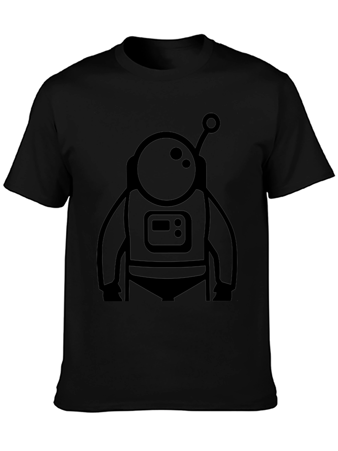 Astronaut Graphic Tee - Black Novelty T-Shirt
