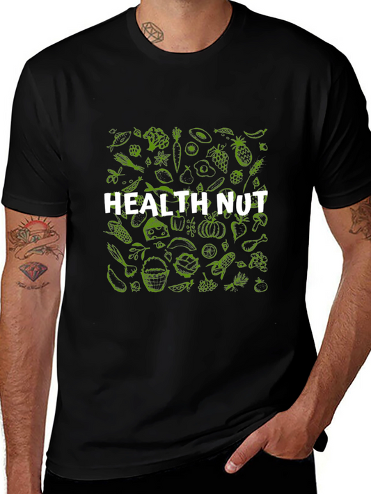 Health Nut T-Shirt - Black Graphic Tee