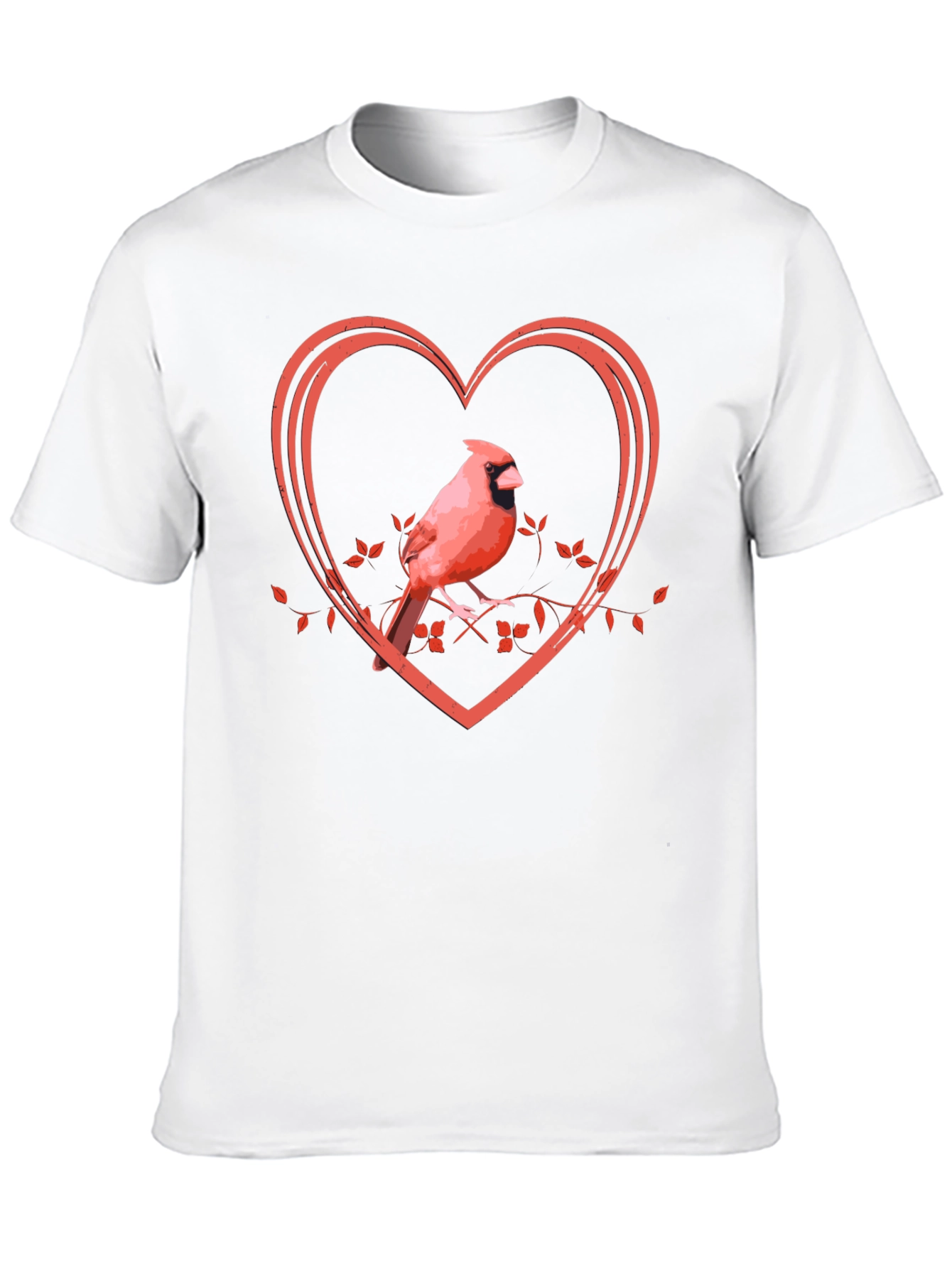 Cardinal Heart Graphic Tee - Black Unisex T-Shirt