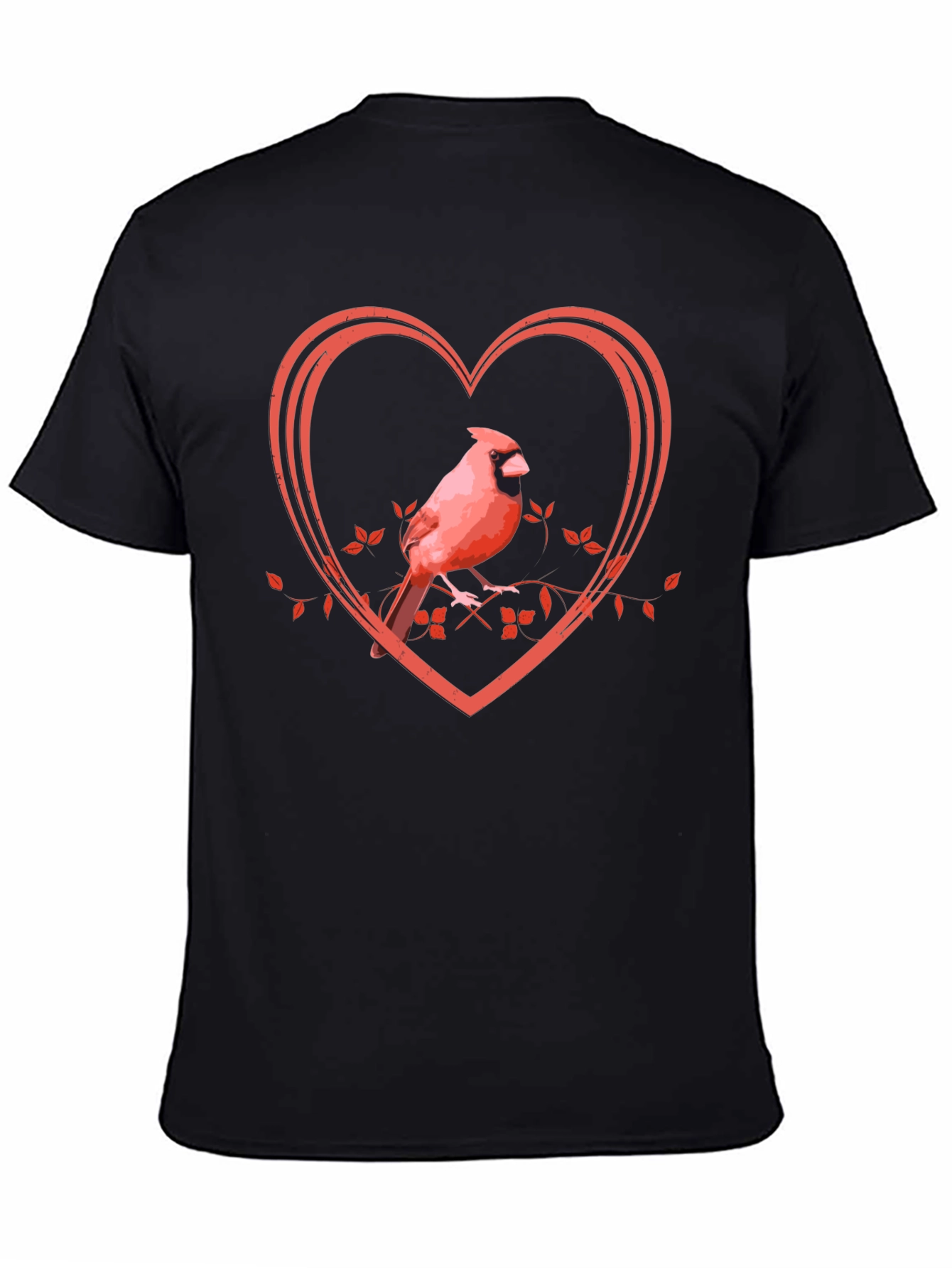 Cardinal Heart Graphic Tee - Black Unisex T-Shirt